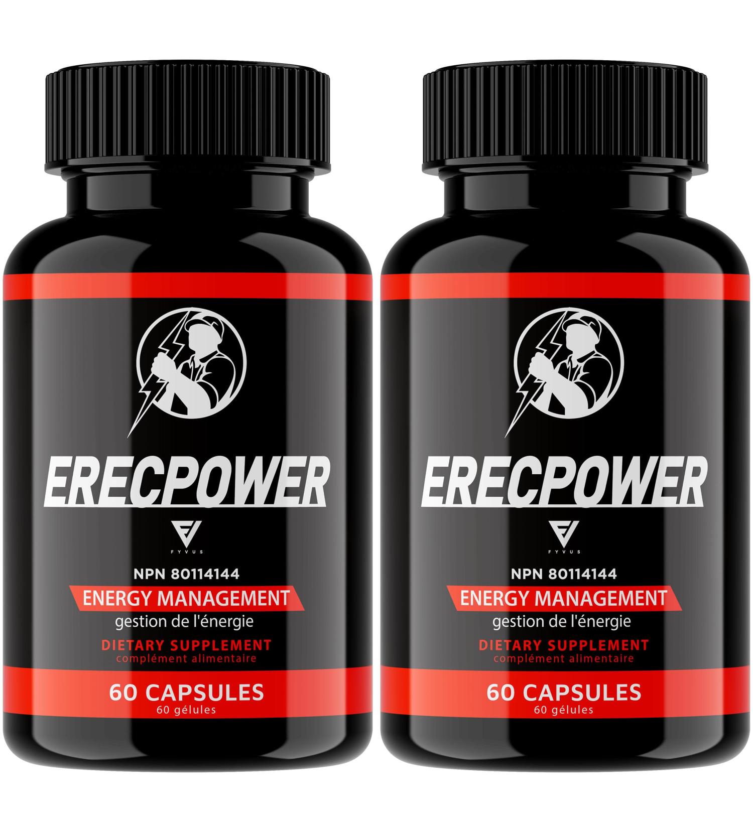(2 Pack) Erec Power Capsules ErecPower Maximum Strength Male Energy Performance Support Supplement Erec Power High Performance pour les capsules de suppl ment masculin du Canada (120 Capsules) - Buy Online on GoSupps.com