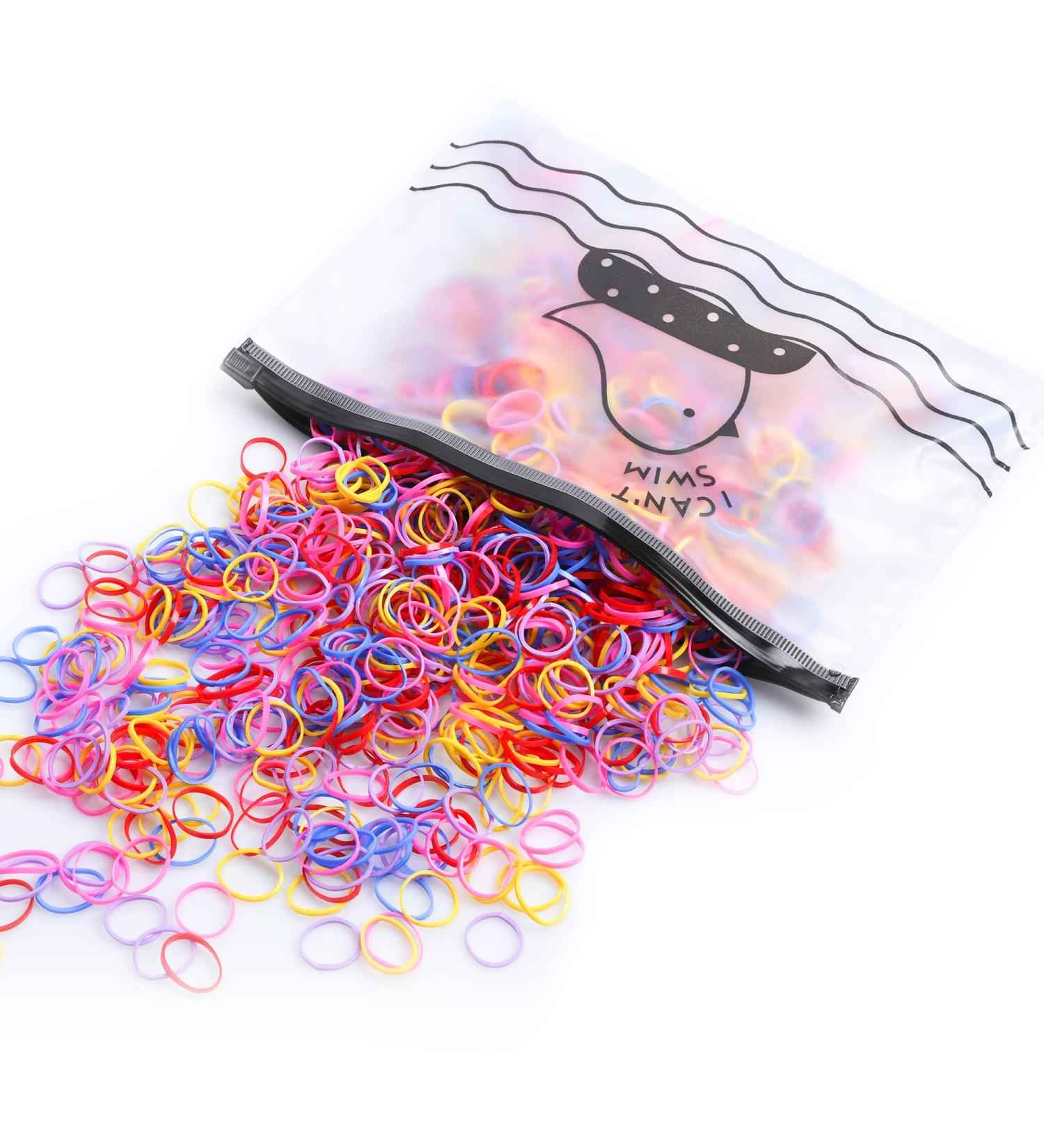 Colorful Mini Elastic Hair Ties for Girls - Soft Small Rubber Bands for Hair - Buy Online on GoSupps.com