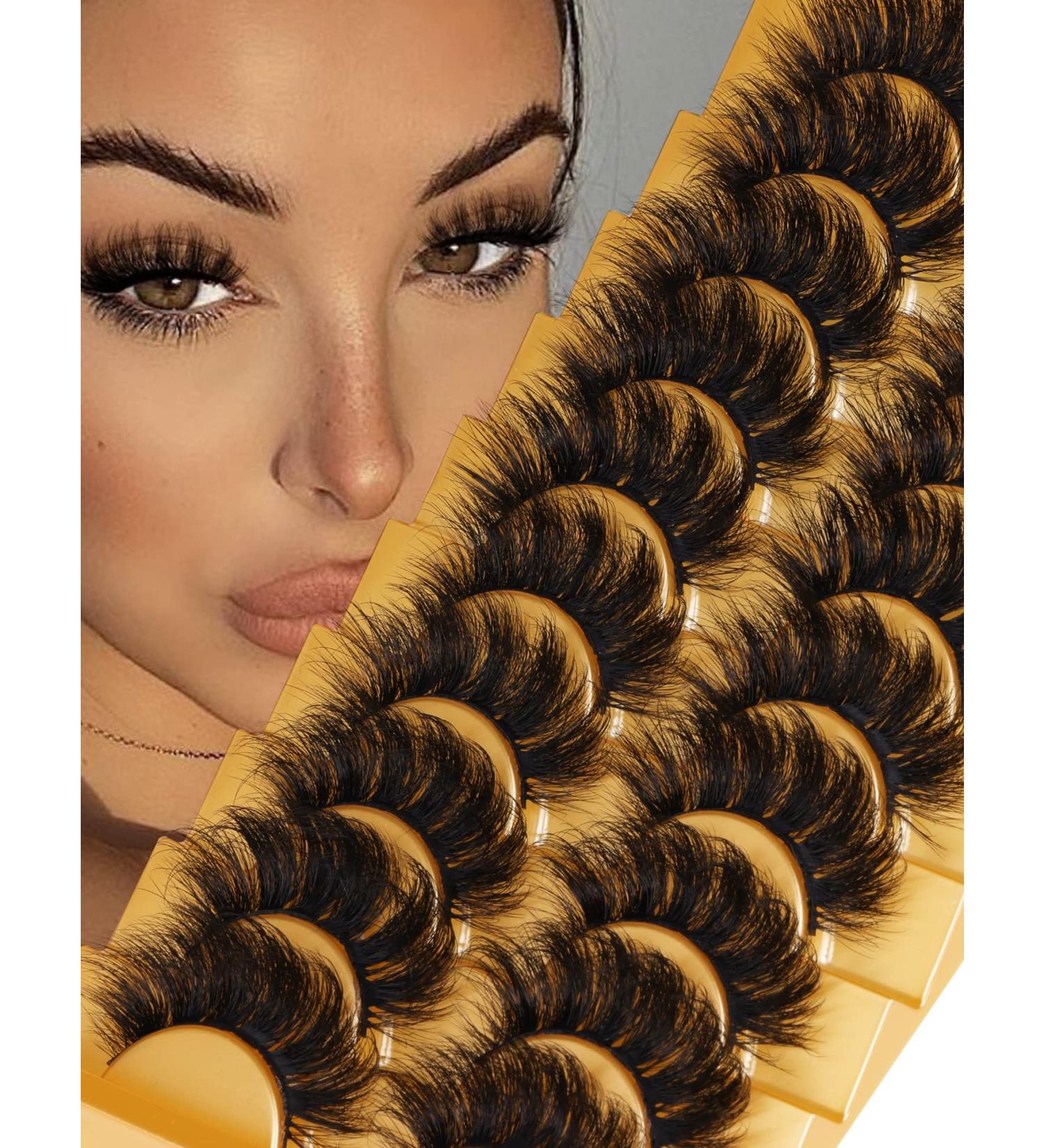 Goddenus 8D 20mm C Curl Mink Lashes - 10 Pairs of Wispy, Fluffy and Natural Looking Reusable Fake Eyelashes - Buy Online on GoSupps.com