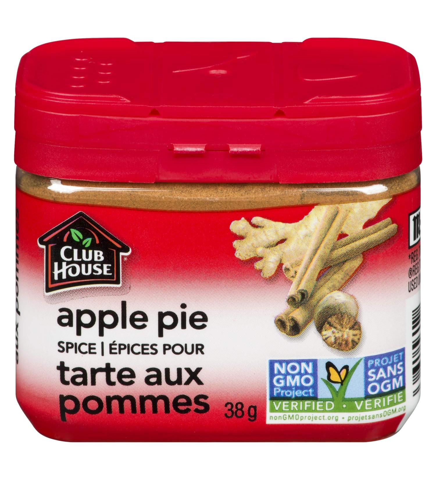 Club House Quality Natural Herbs & Spices Apple Pie Spice Plastic Can 38g - Buy Online on GoSupps.com