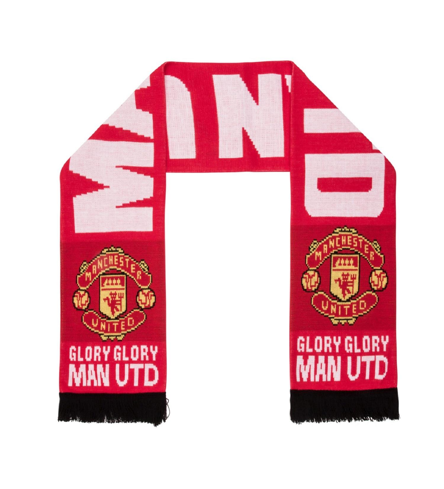 Manchester United 'Glory Glory' Scarf - Official Club Licensed - Red - One Size - Buy Online on GoSupps.com