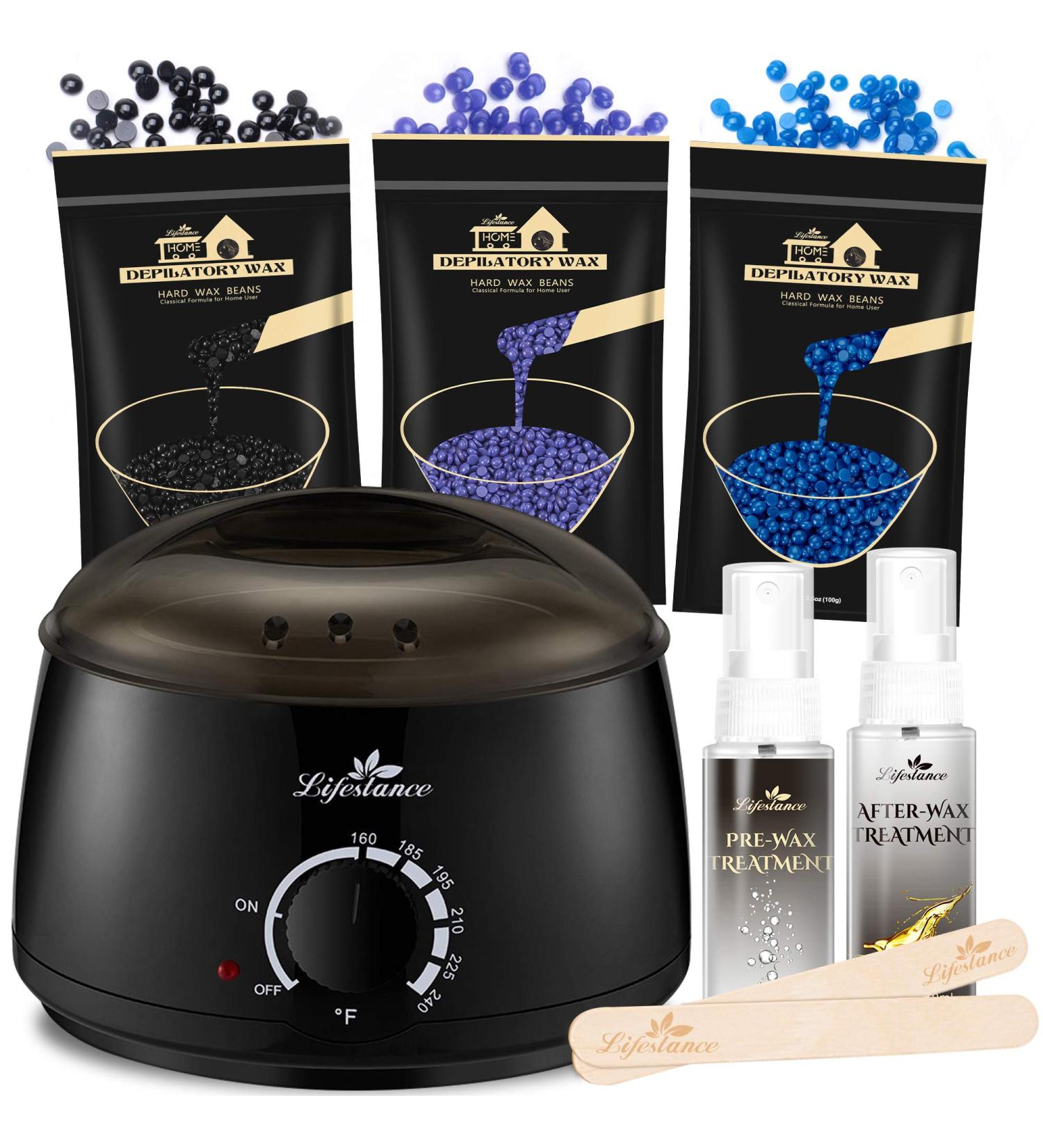 Lifestance Waxing Kit - Black Wax Warmer for Hair Removal - Buy Online on GoSupps.com