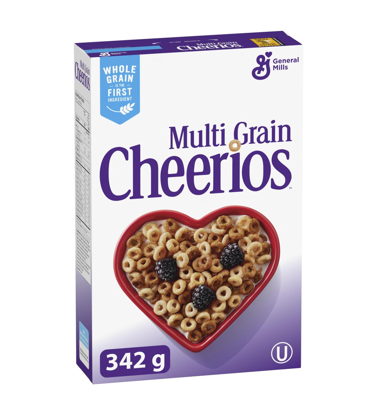 CHEERIOS Multi Grain Cereal Box Whole Grain is the First Ingredient 342 Grams Package of Cereal - Buy Online on GoSupps.com