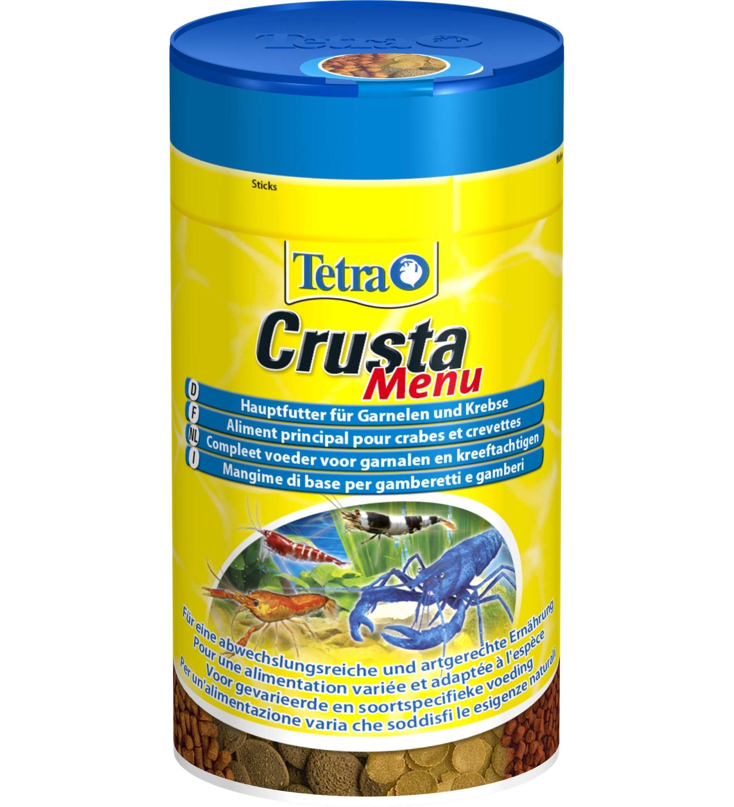 Tetra Crusta Menu 4in1 Food for Shrimps & Crabs - Sticks Pellets Wafers & Granules - 100 ml (1 Pack) - Varied Diet - International Shipping - Buy Online on GoSupps.com