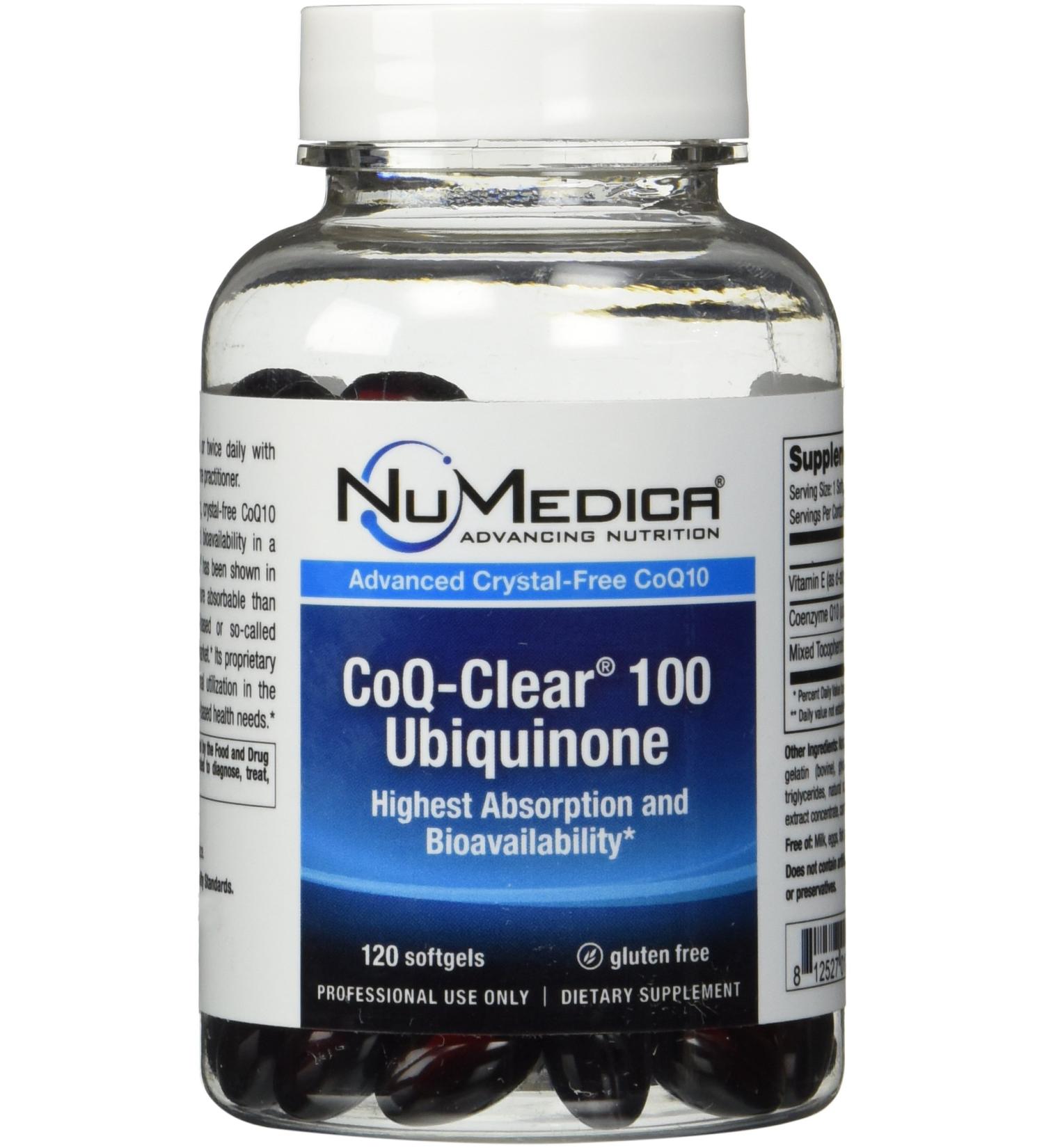 Buy NuMedica CoQ-Clear 100 Ubiquinone (Citrus) - 120 Softgels | International Shipping Available - Buy Online on GoSupps.com