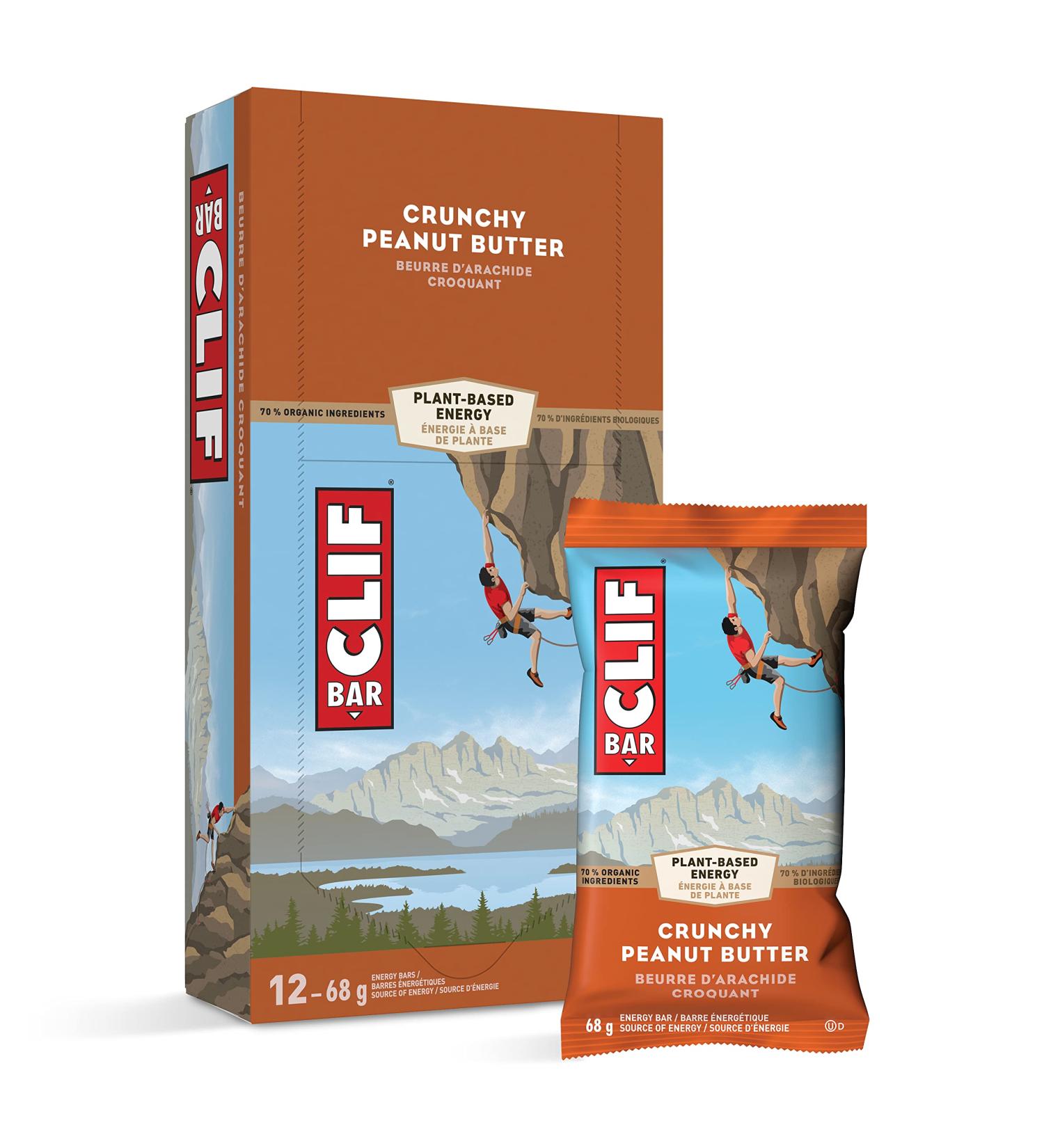 CLIF BAR - Energy Bars - Crunchy Peanut Butter - (68 Gram Protein Bars 12 Count) Packaging May Vary - Buy Online on GoSupps.com