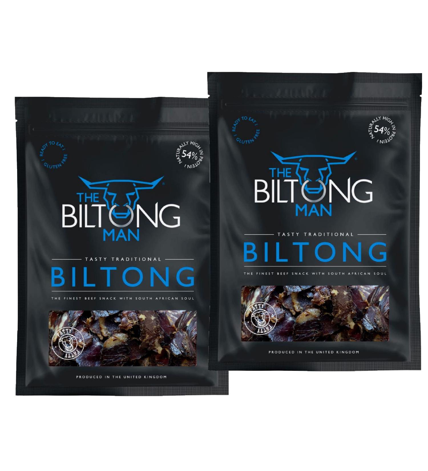 The Biltong Man | Tasty Traditional Fatty Beef Biltong | (500 Grams) 500 Grams - Buy Online on GoSupps.com