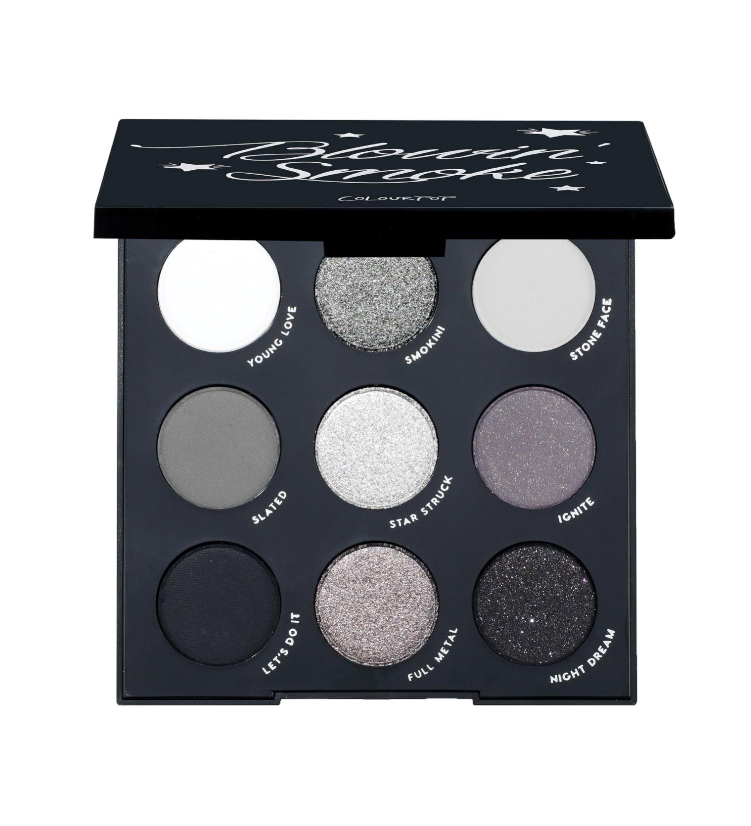 ColourPop Blowin Smoke Eyeshadow Palette - High-Pigment Silver & Smokey Eye Makeup - Metallic & Matte Finishes - Long-Wearing Formula (0.3 oz) - Shop Internationally - Buy Online on GoSupps.com