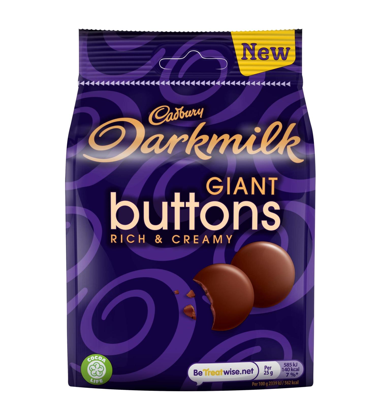 Cadbury Dark Milk Buttons 105g - Rich Darkmilk Chocolate (Pack of 1) - Buy Online on GoSupps.com