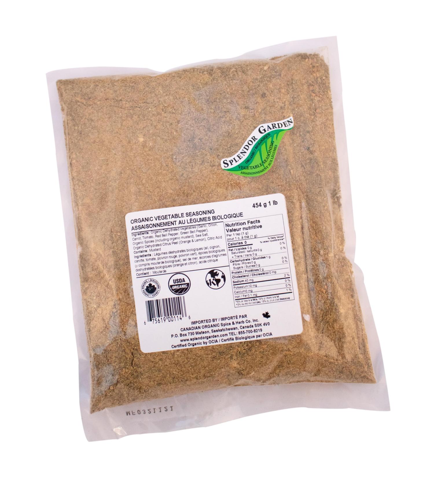 Splendor Garden Organic Vegetable Seasoning - 454 g Vegetable Seasoning 454 g (Pack of 1) - Buy Online on GoSupps.com