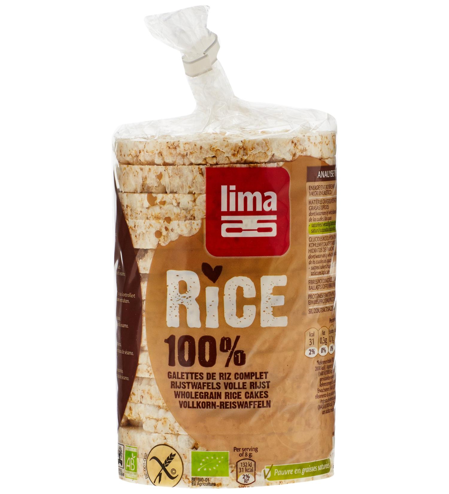 Lima Gluten-free whole rice cakes 100G Organic - - Buy Online on GoSupps.com