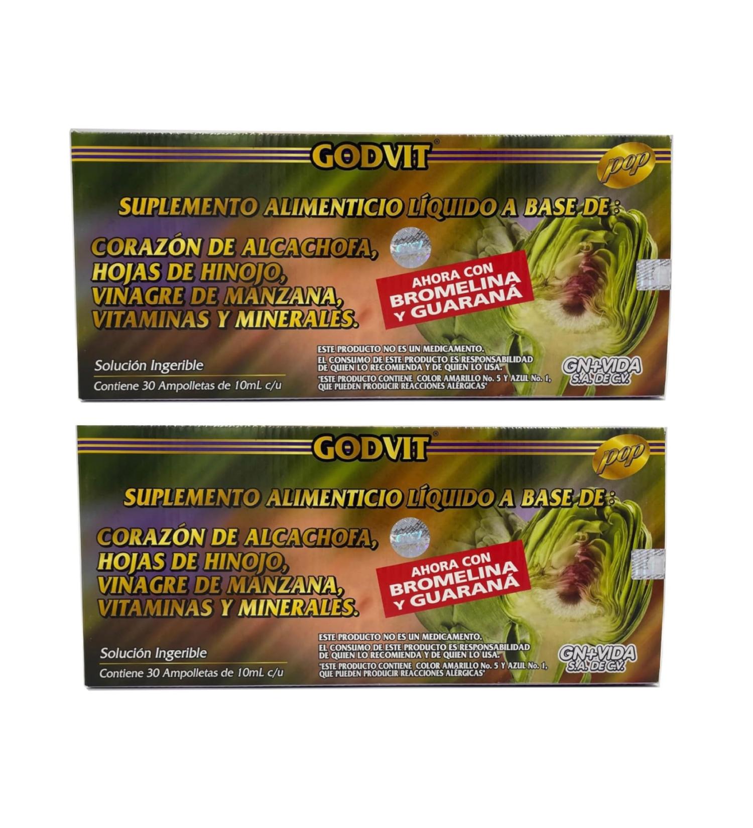 2 Pack de Alcachofivida con 30 Ampollas de Pl stico. 60 Unidades de Alcachofivida.10.14 oz. - Buy Online on GoSupps.com