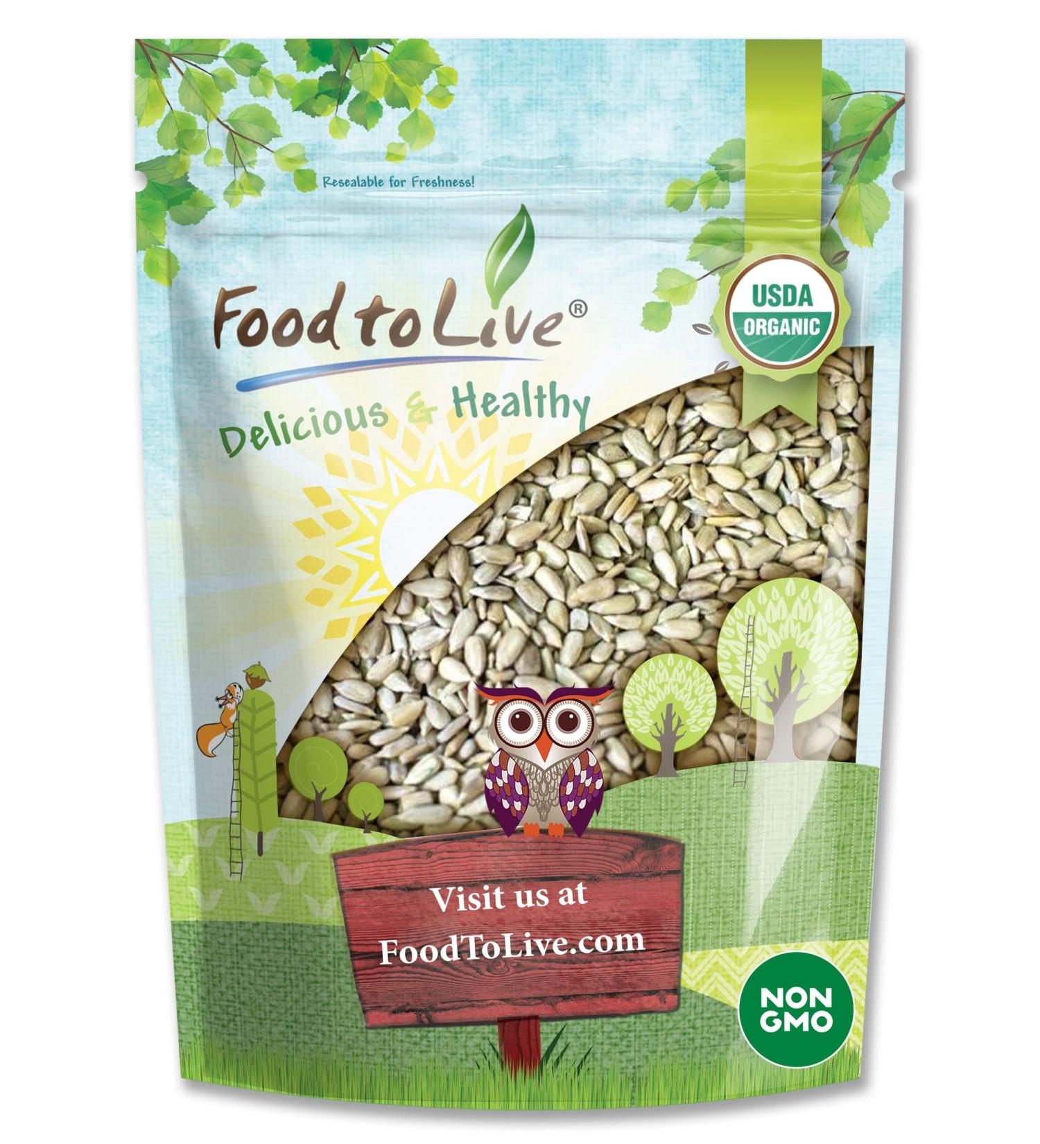 Organic Sprouted Sunflower Seeds 2 Pounds - Non-GMO, Kosher, Raw, Vegan Superfood - No Shell, Unsalted - Sirtfood, Bulk 2lb Pack - Buy Online on GoSupps.com