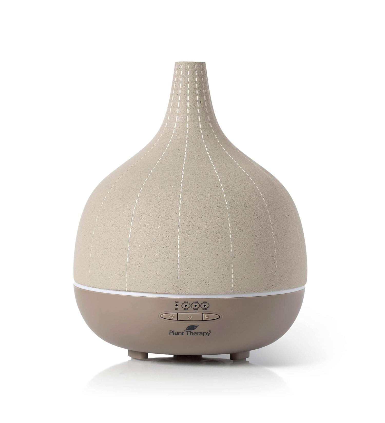 Plant Therapy Metro Stone Deluxe Gray Essential Oil Diffuser - Large Reservoir 20-Hour Diffusion Auto Shut Off - Perfect for Home & Office - Buy Online on GoSupps.com