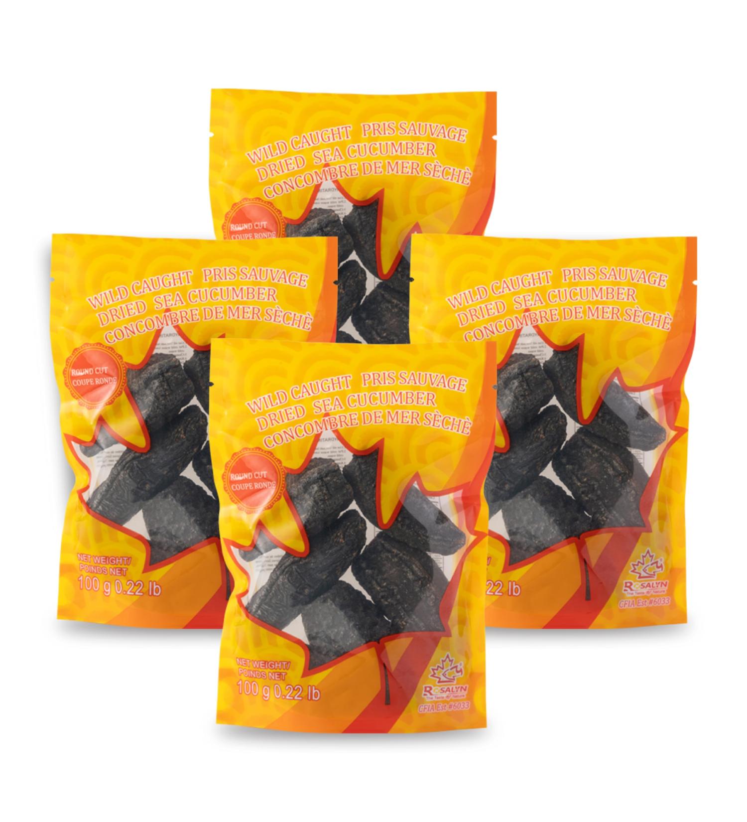 Rosalyn Premium Deep Sea Atlantic Canada Wild Caught Sea Cucumber 8Years Dried Sea Cucumber Canada 4Pack 100g (Pack of 4) - Buy Online on GoSupps.com