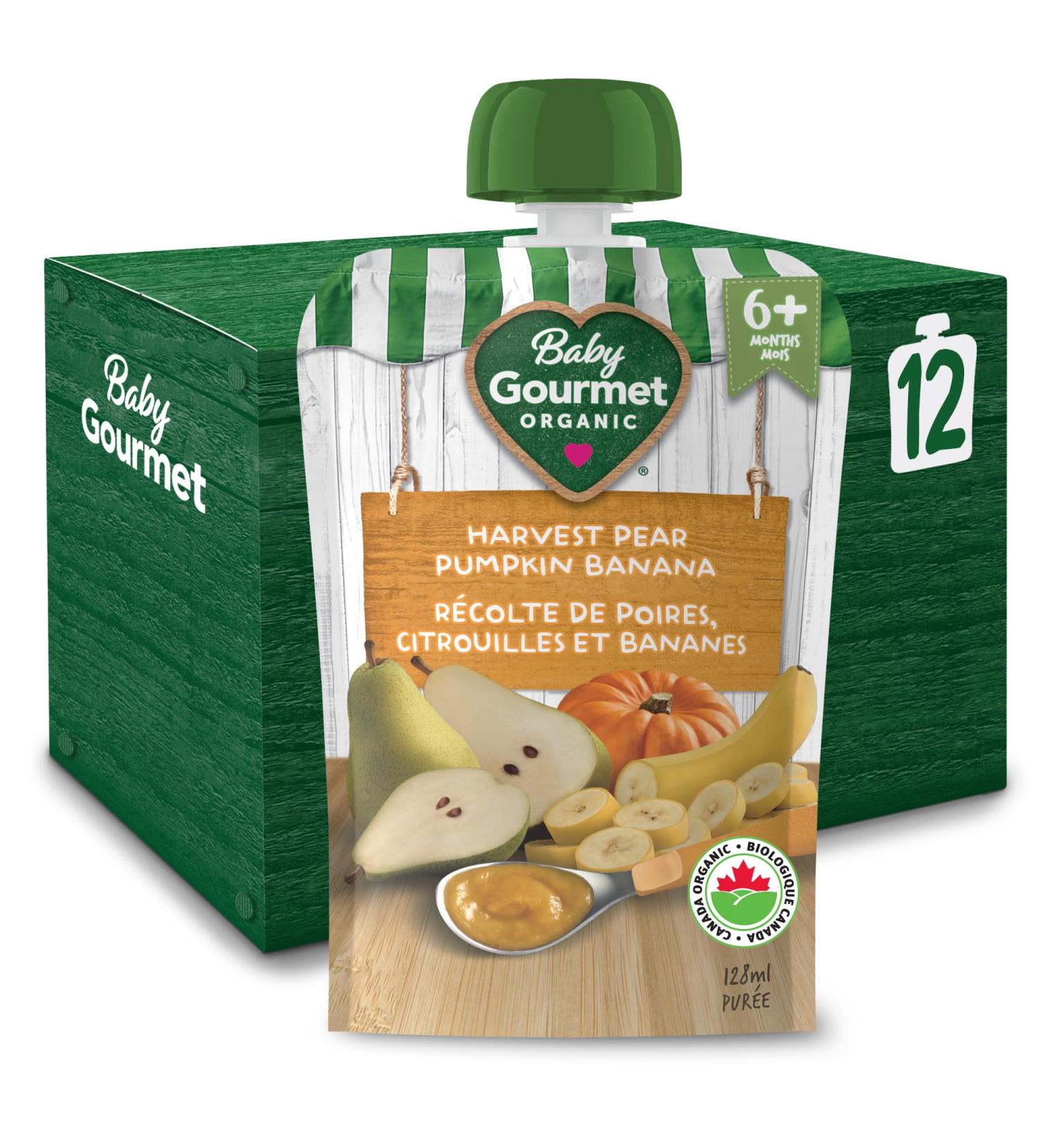 Baby Gourmet Harvest Pear Pumpkin Banana 12 Count - Buy Online on GoSupps.com