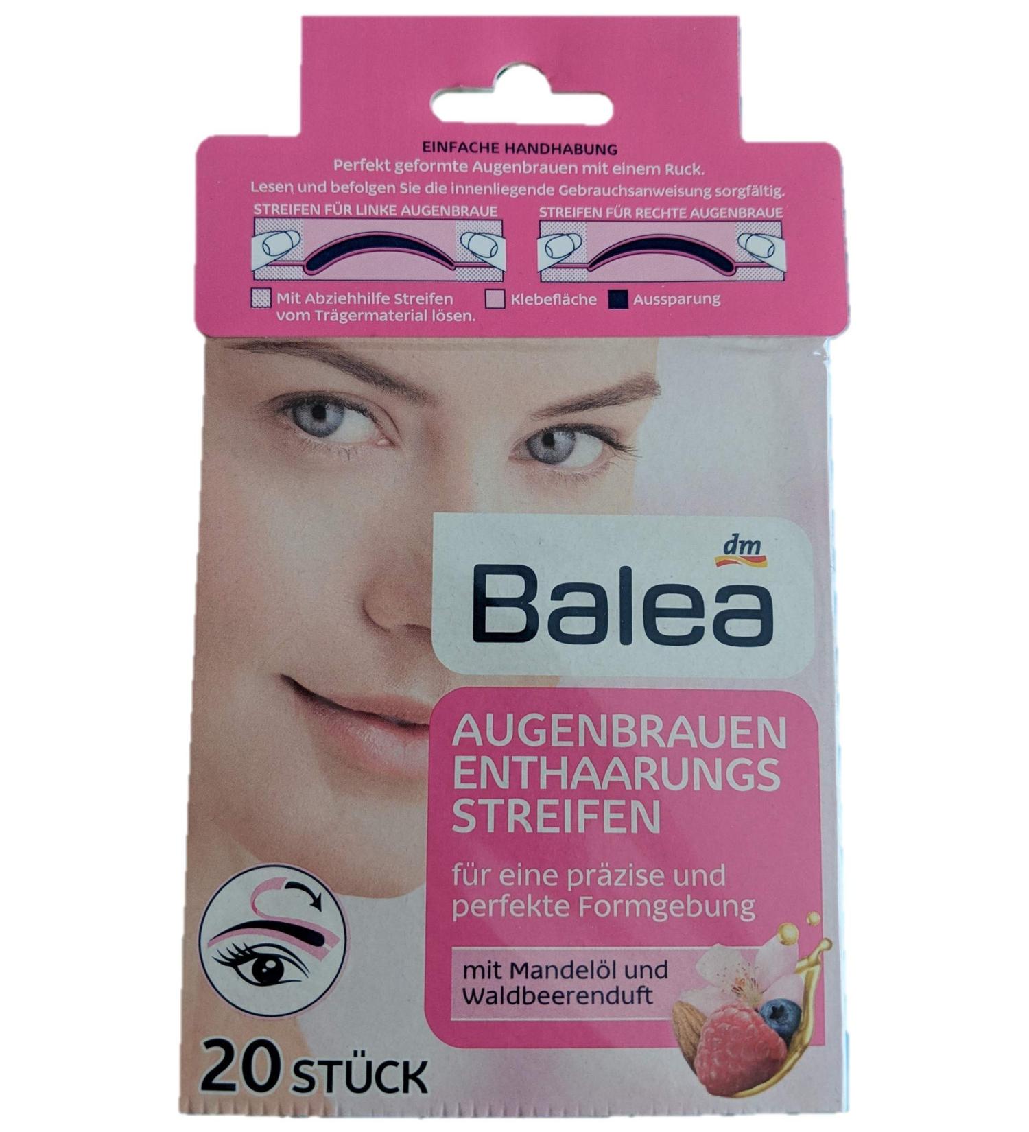 Balea eyebrow hair removal strips 1 x 20 pieces