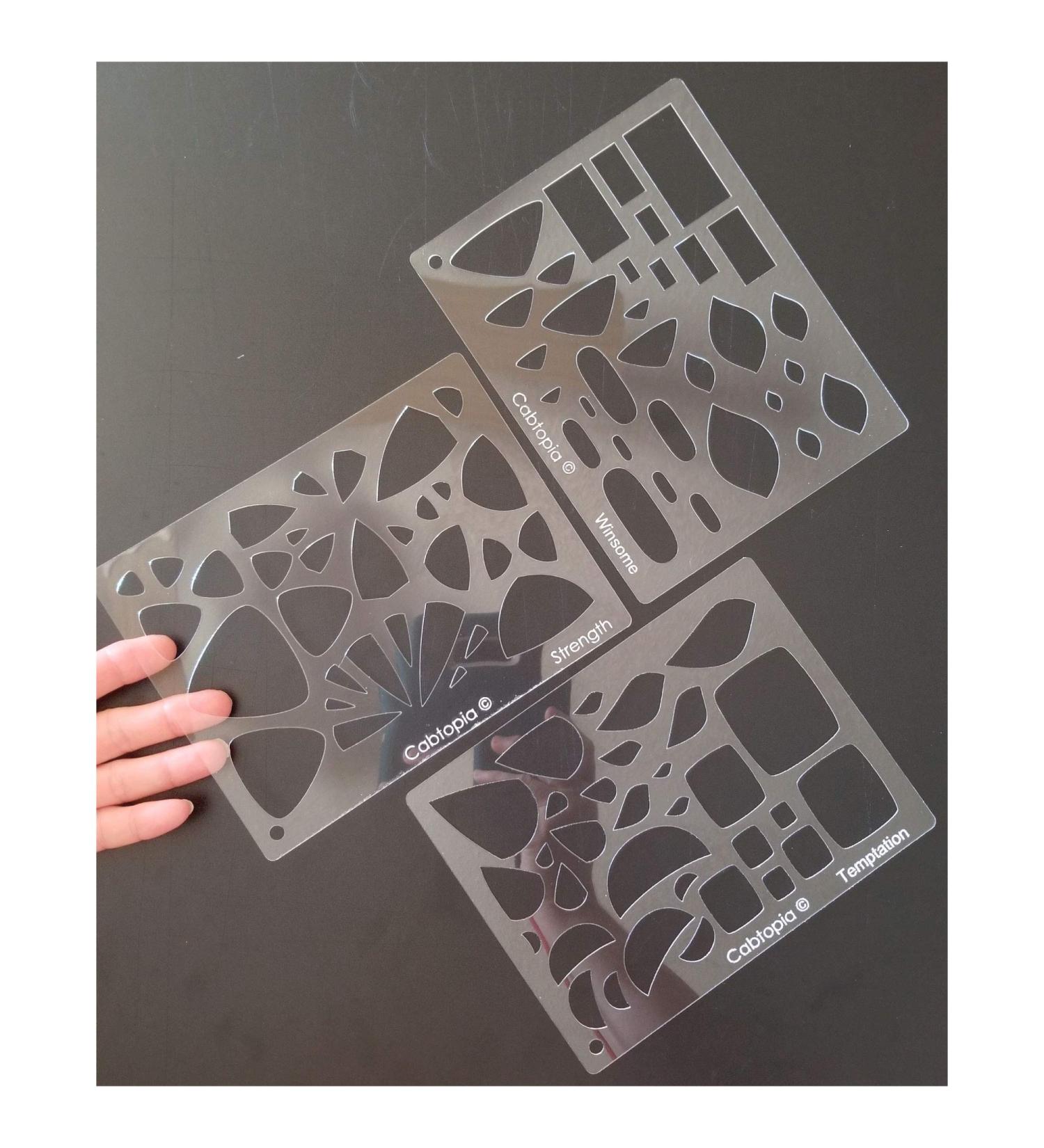 Cabtopia 3-Piece Lapidary Jewelry Design Templates - Strength, Temptation, Winsome - Buy Online on GoSupps.com