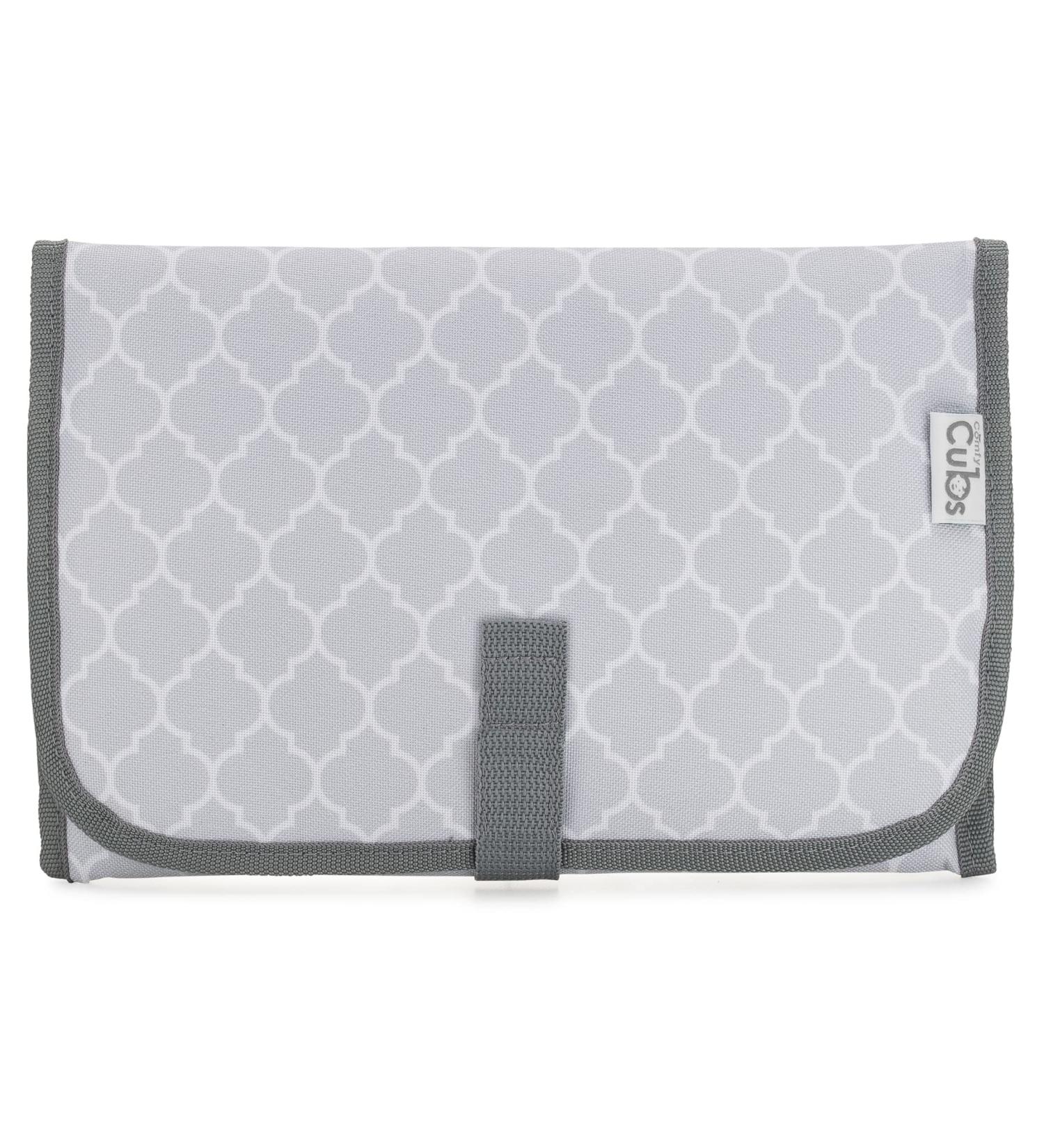 Comfy Cubs Baby Changing Mat - Portable Newborn Essentials Travel Pad Station for Mum and Dad - Grey Pattern - Buy Online on GoSupps.com