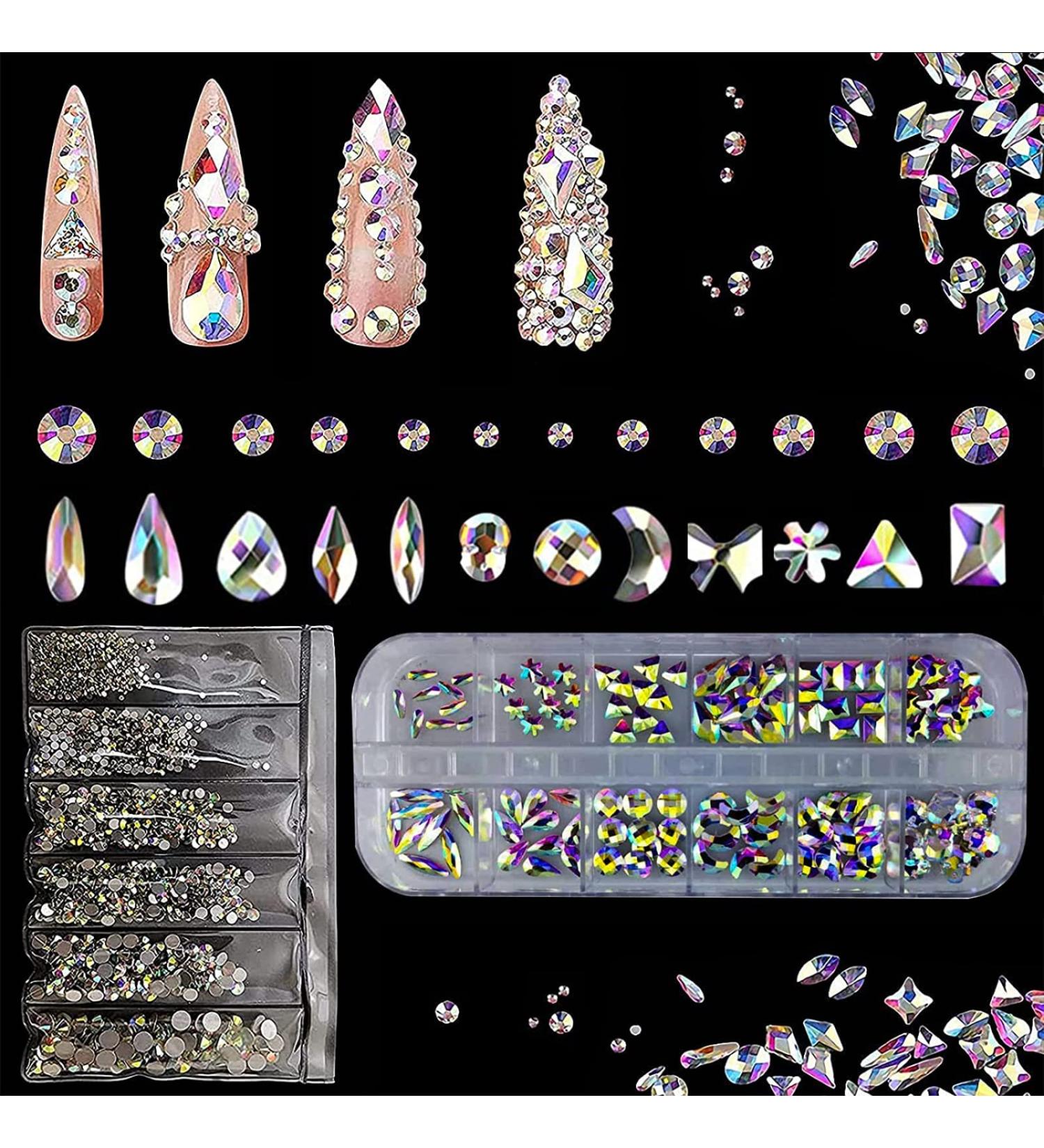 1848 Piece Glitter Stones Set - Self-Adhesive Multi-Size Nail Art & DIY Jewelry Craft - Buy Online on GoSupps.com