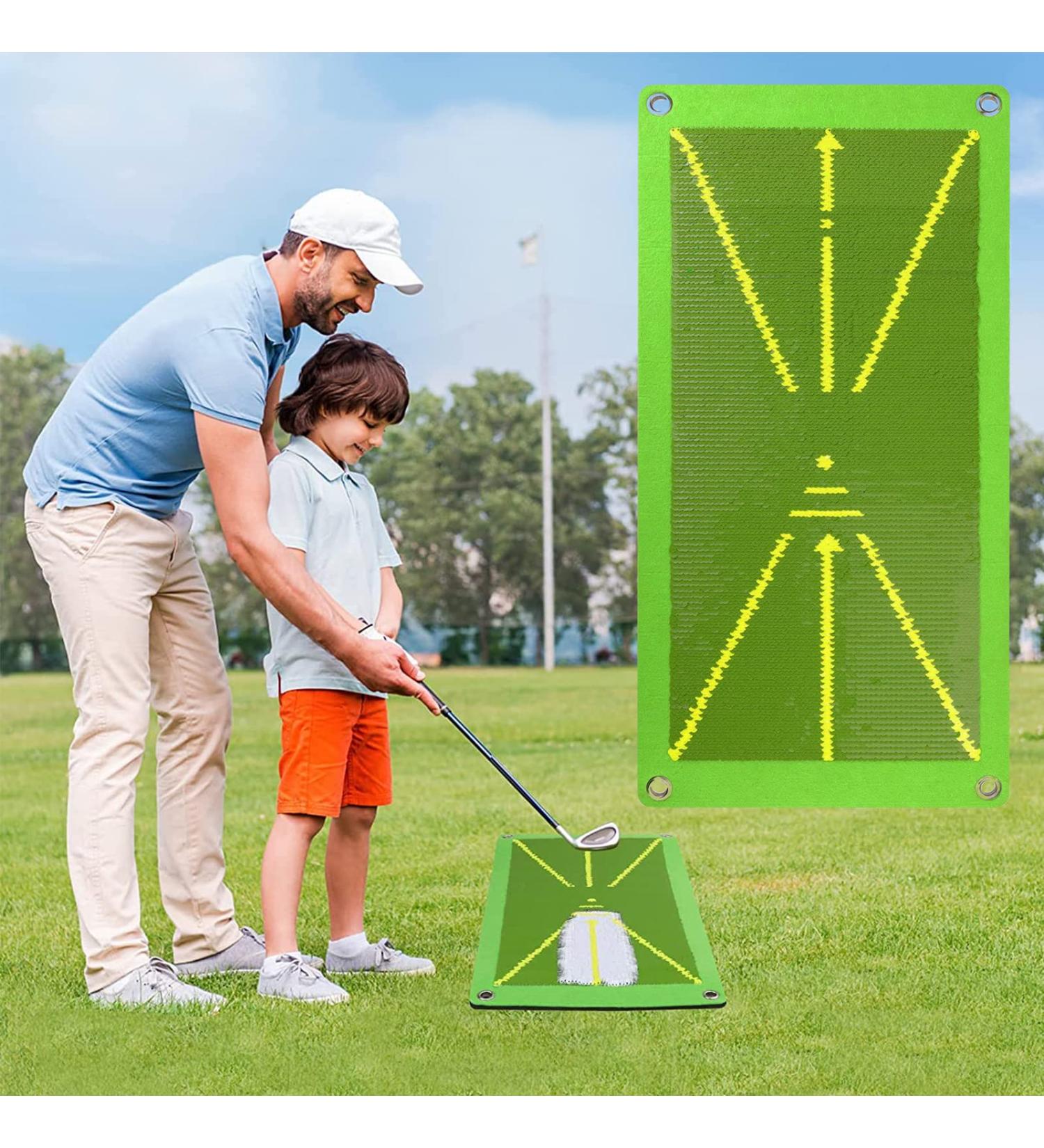 Turf Golf Mat Divot Daddy Pro with 3 Balls | Indoor/Outdoor Swing Mat for Instant Swing Path Detection | Golf Training Aid - Buy Online on GoSupps.com