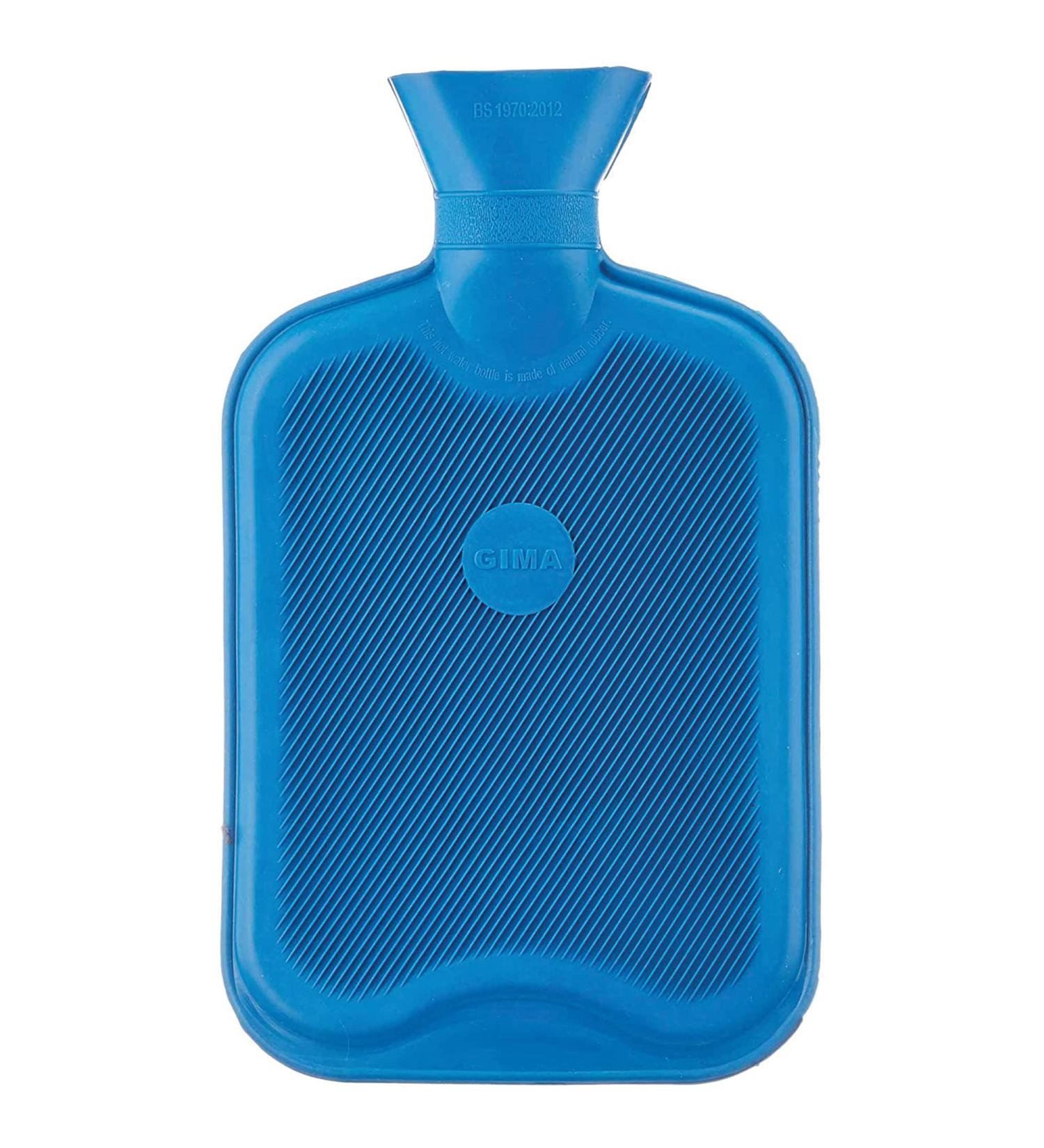 GIMA 100% Rubber Hot Water Bottle | Pain Relief & Muscle Cramp Relief | Dual-Layered Design for Warmth | International Shipping Available - Buy Online on GoSupps.com