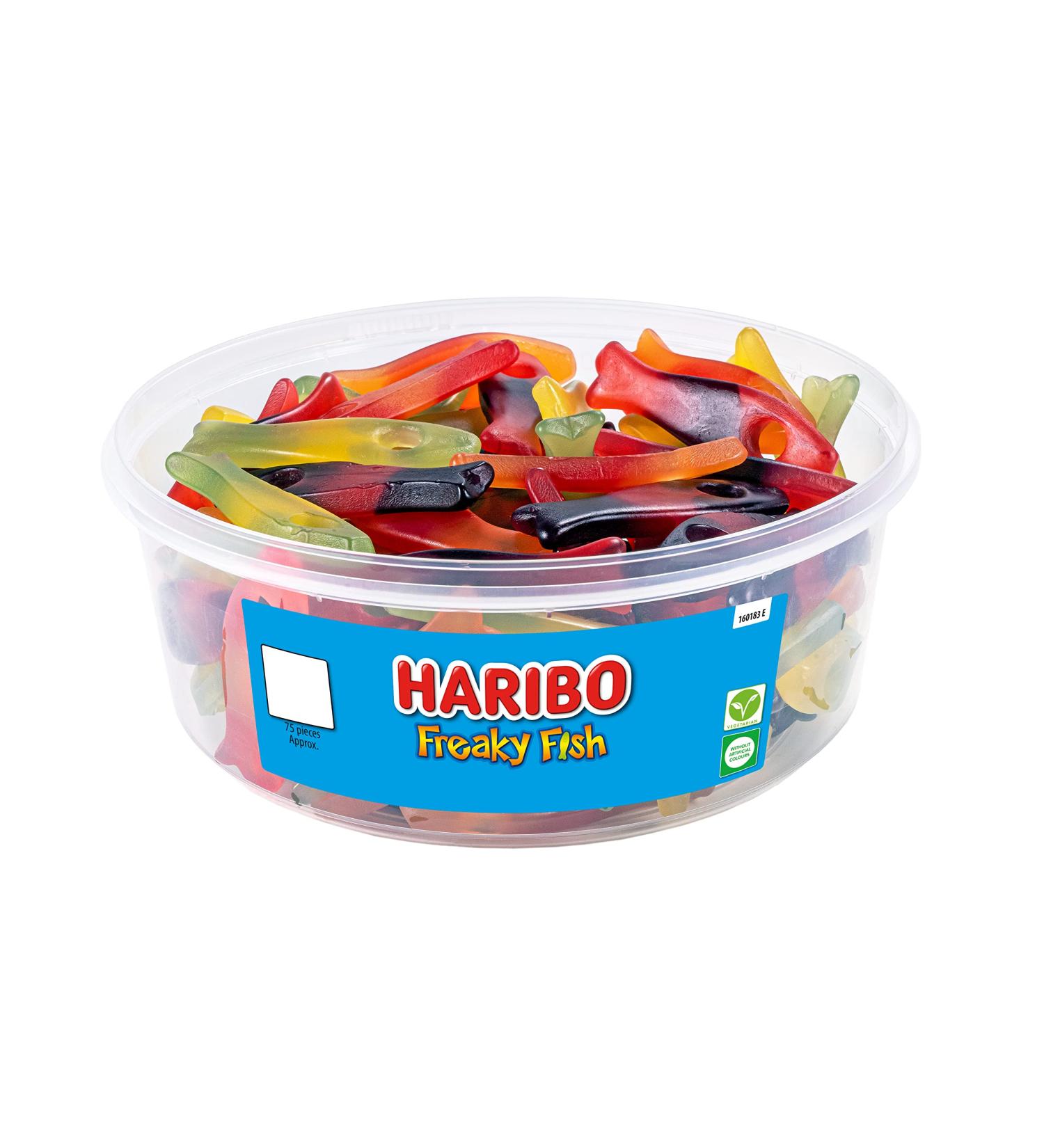 HARIBO Freaky Fish x 75 Pieces Sweets Tub (638g)