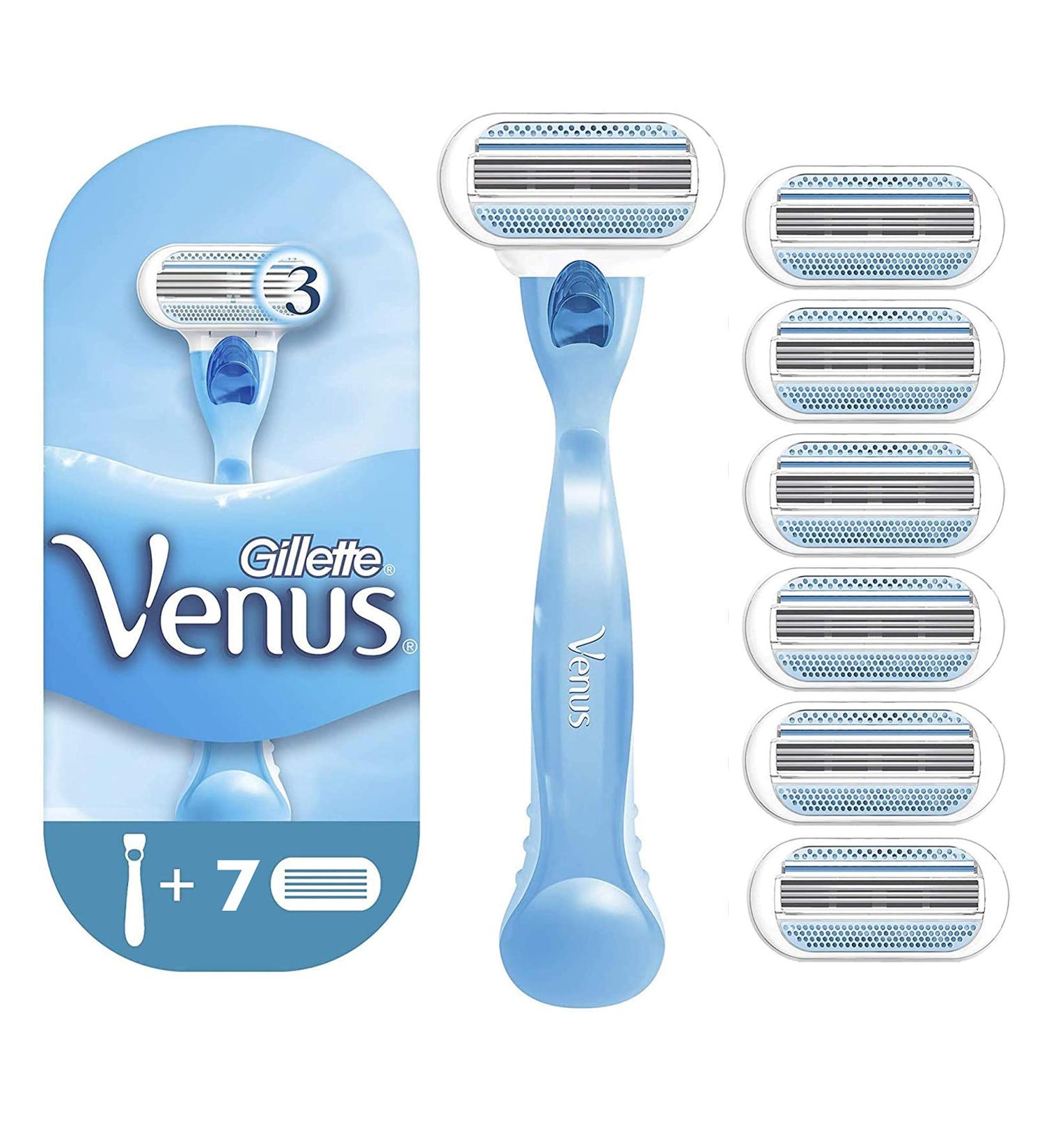 Gillette Venus Embrace Sensitive Razor for Women + 7 Refill Blades - Contour Design - Buy Online on GoSupps.com