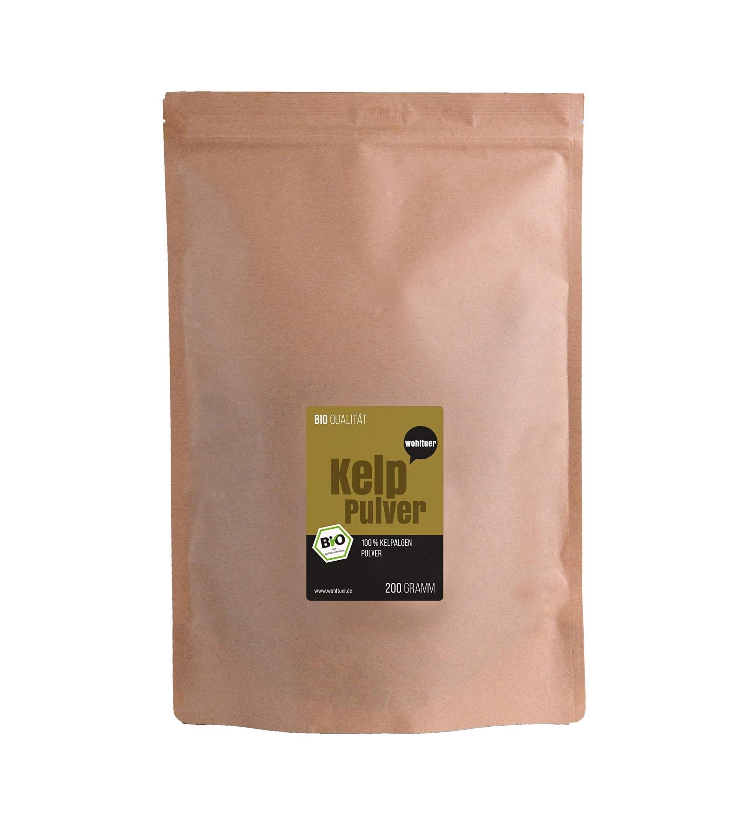 Wohltuer Organic Kelp Powder 200g | Certified Raw Food Quality Algae Powder for Smoothies | Atlantic Sourced - Buy Online on GoSupps.com