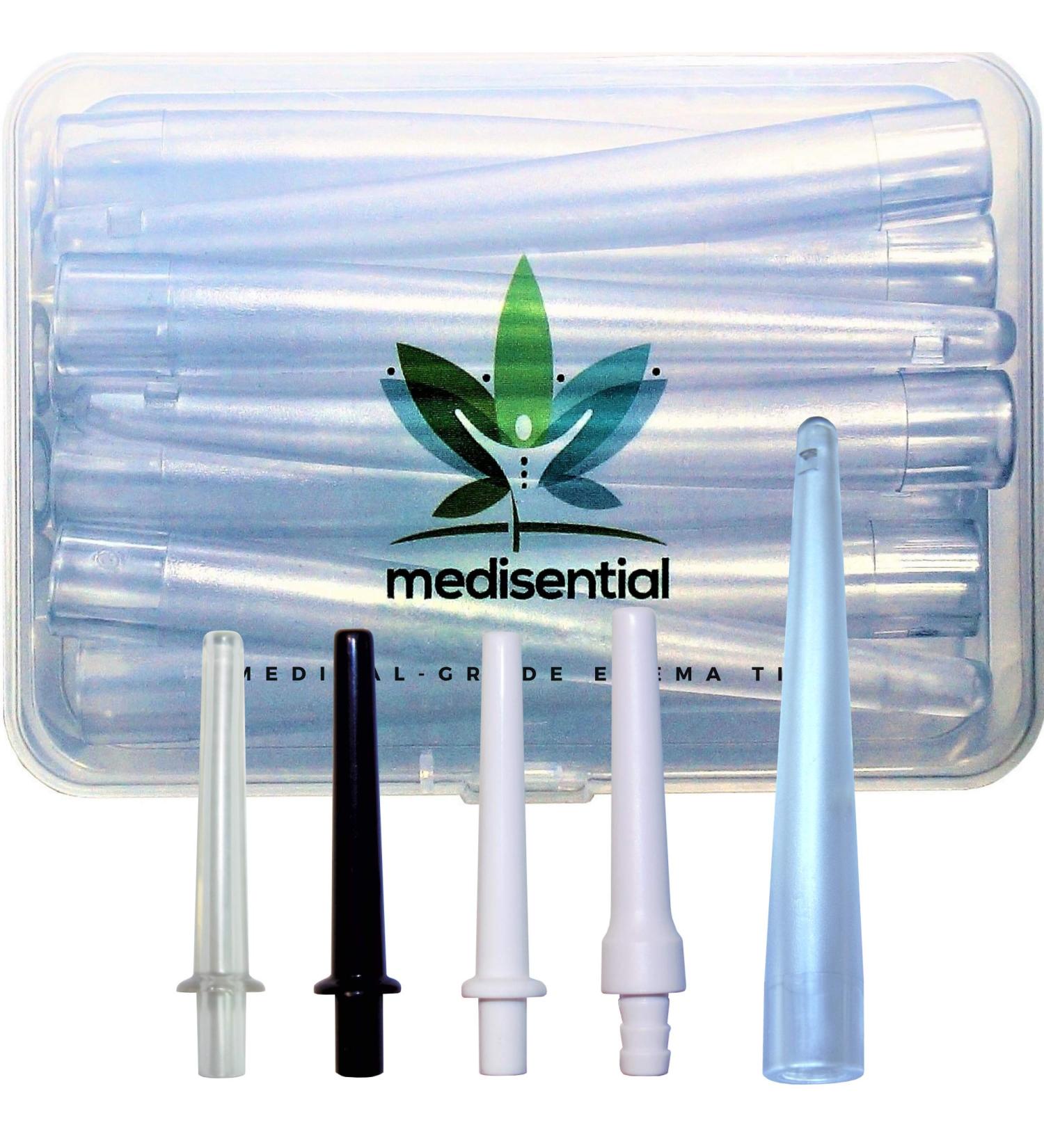 Enema Kit Nozzle Tips - Box of 12 Assorted Hard Soft & Flexible Non-Toxic Parts for Comfort | International Shipping Available - Buy Online on GoSupps.com