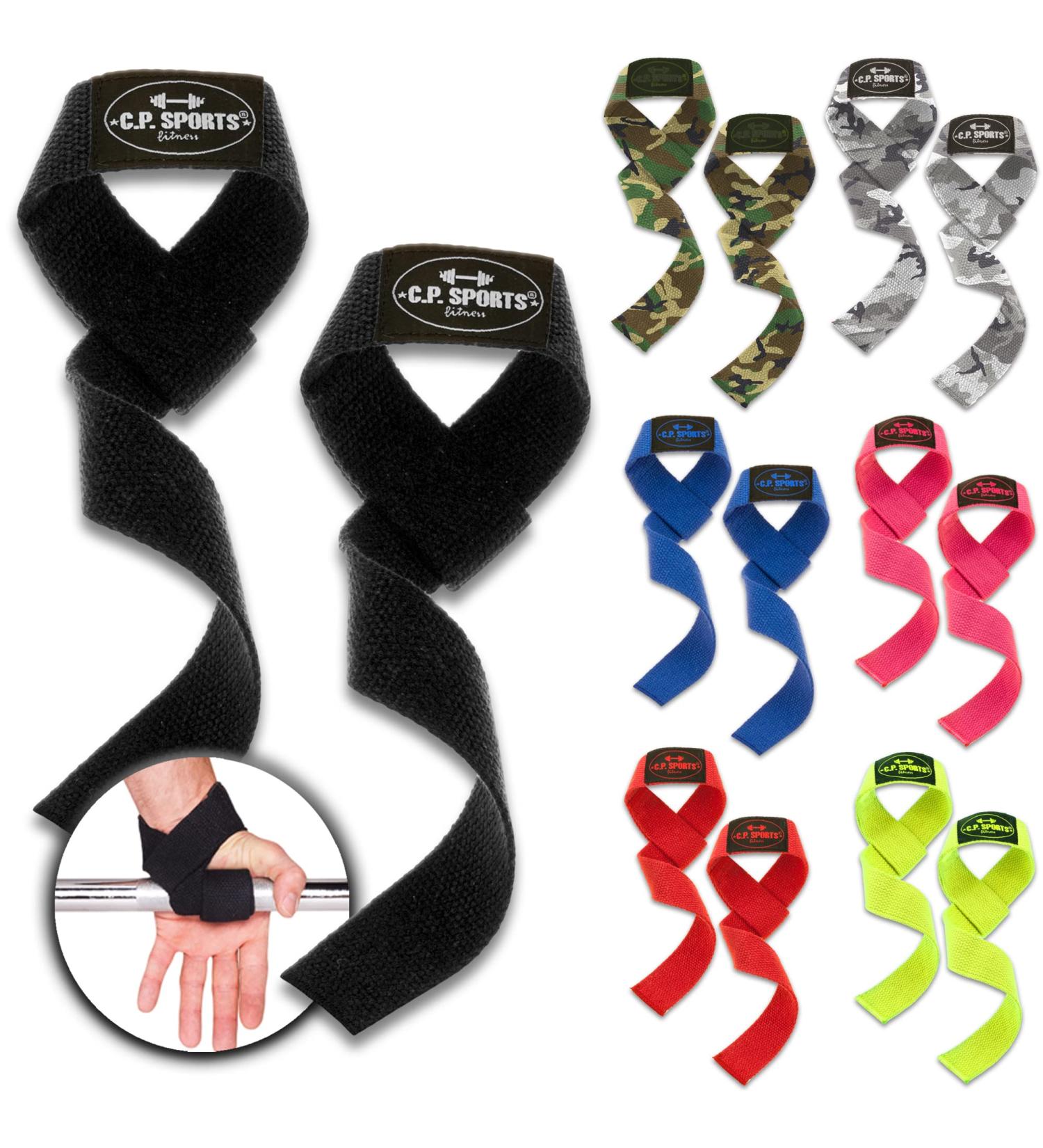 C.P.Sports Train Aid Couple - 50cm Tear-Resistant Lifting Straps for Weight Lifting Pull-Ups & Strength Training - Durable Gym Equipment in Black - Buy Online on GoSupps.com