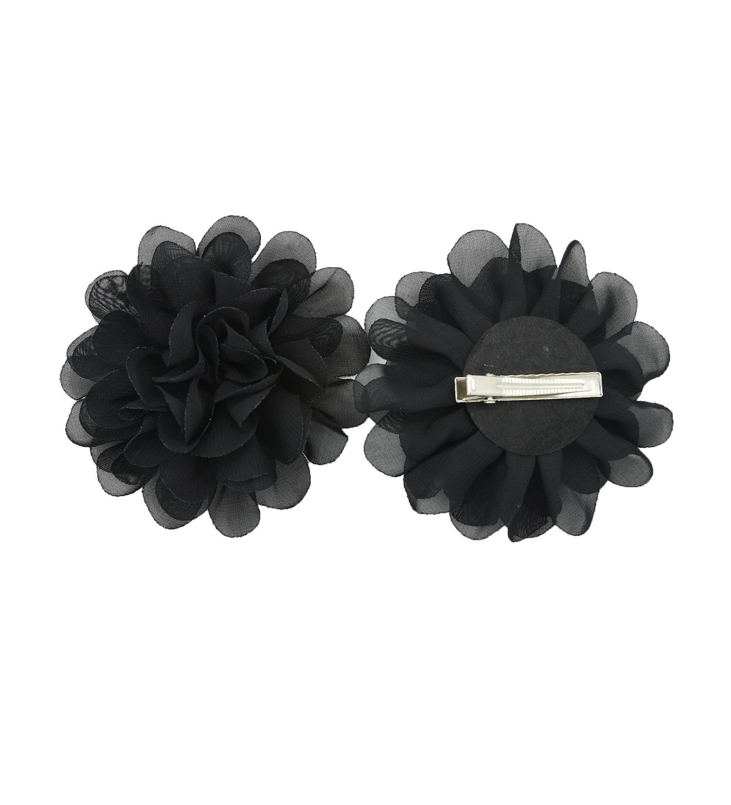 PrettyBoutique Girls Kids Women Chiffon Flower Hair Clip Alligator Clip Party Wedding (10cm Black) - Buy Online on GoSupps.com