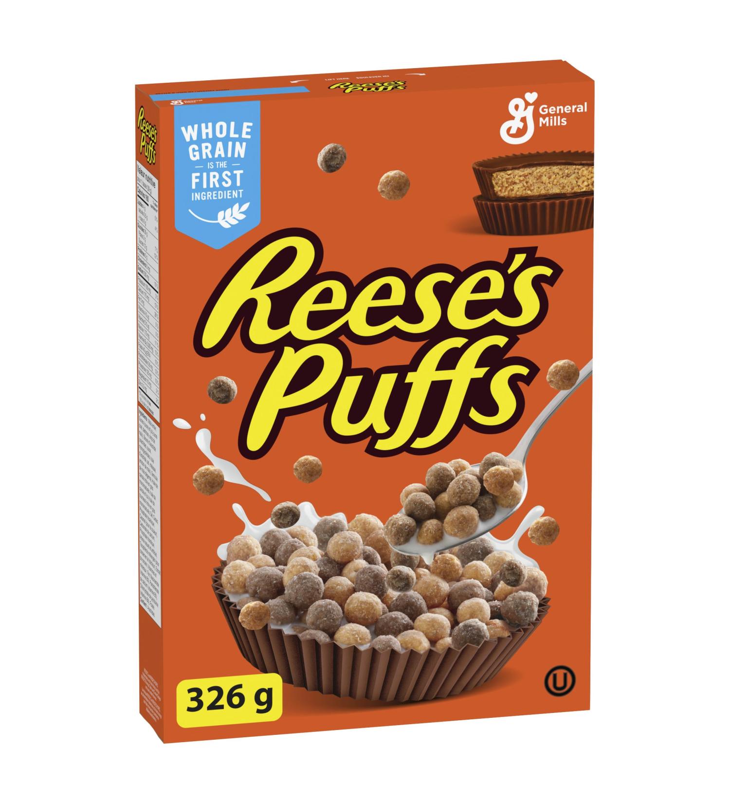 Reese's Puffs Chocolate Peanut Butter Cereal Box Made with Real Reese's Peanut Butter 326 Grams Package of Cereal - Buy Online on GoSupps.com