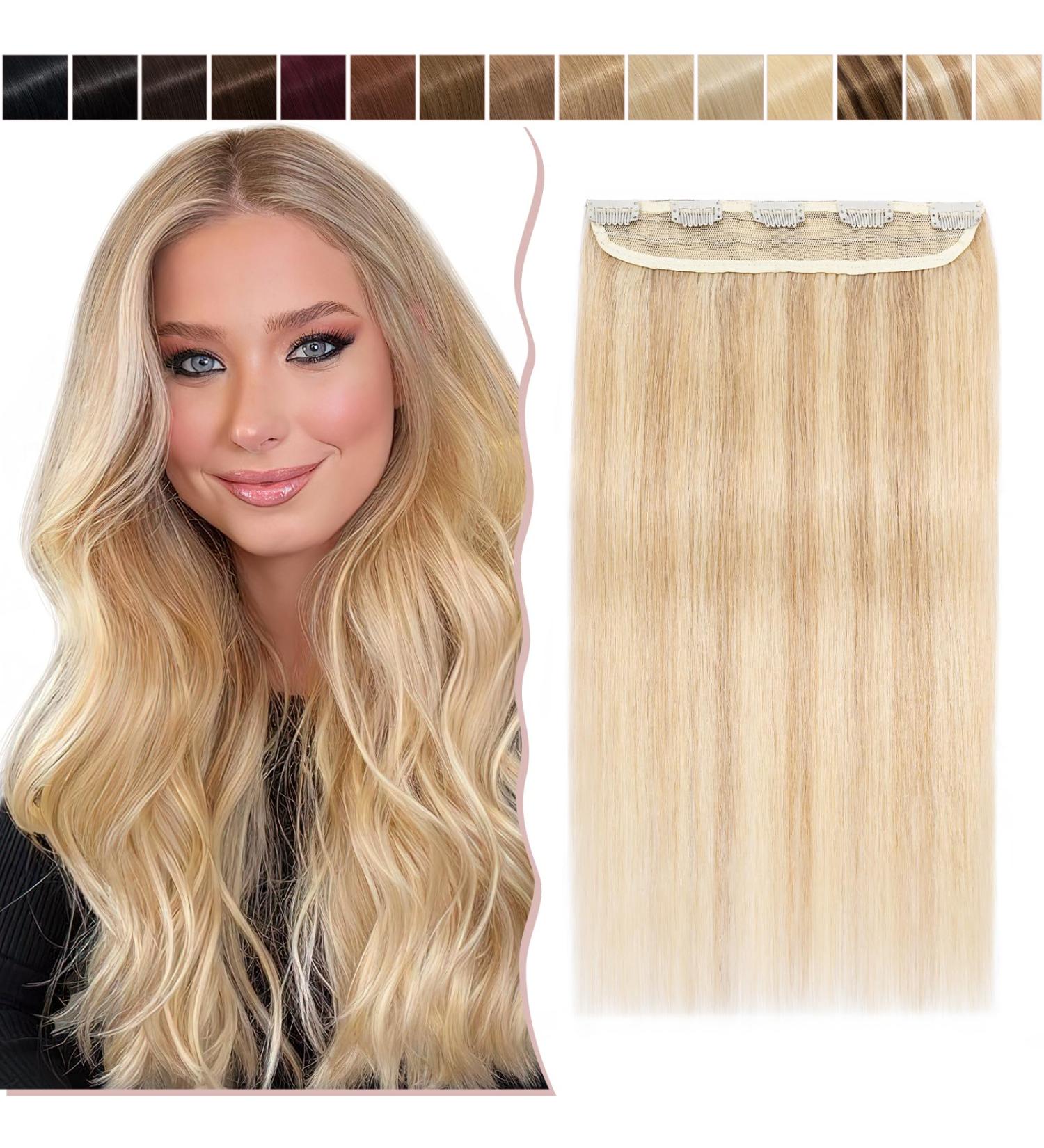 Buy SEGO Clip-In Real Hair Extensions | 100% Remy Human Hair Honey Blond #18P613 (35cm) - 45g - International Shipping Available - Buy Online on GoSupps.com