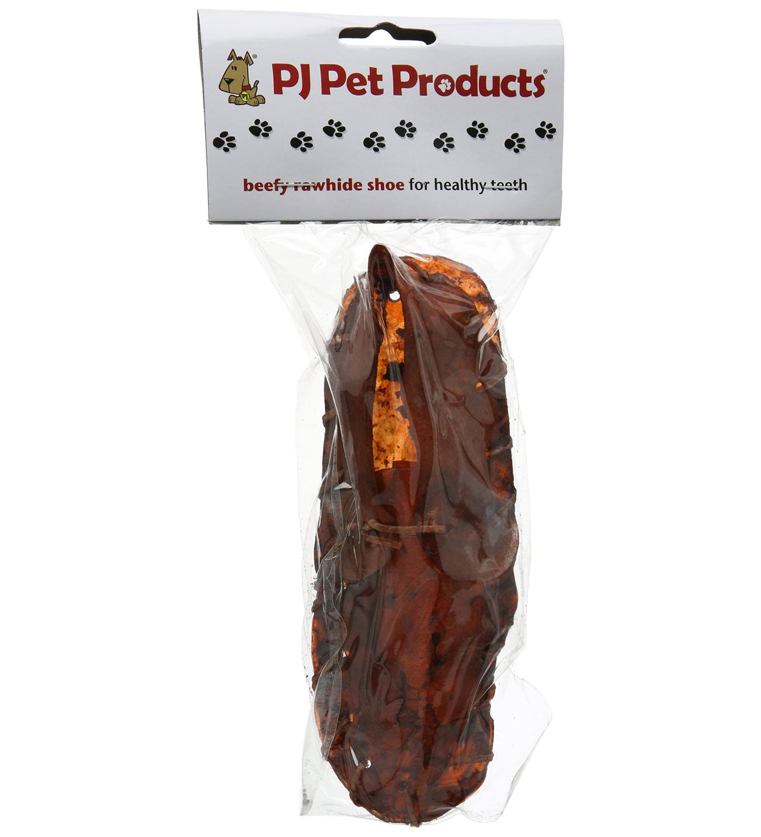 PJ Pet Products Rawhide Beef Flavour Shoe 7-inch (Pack of 10) - Buy Online on GoSupps.com