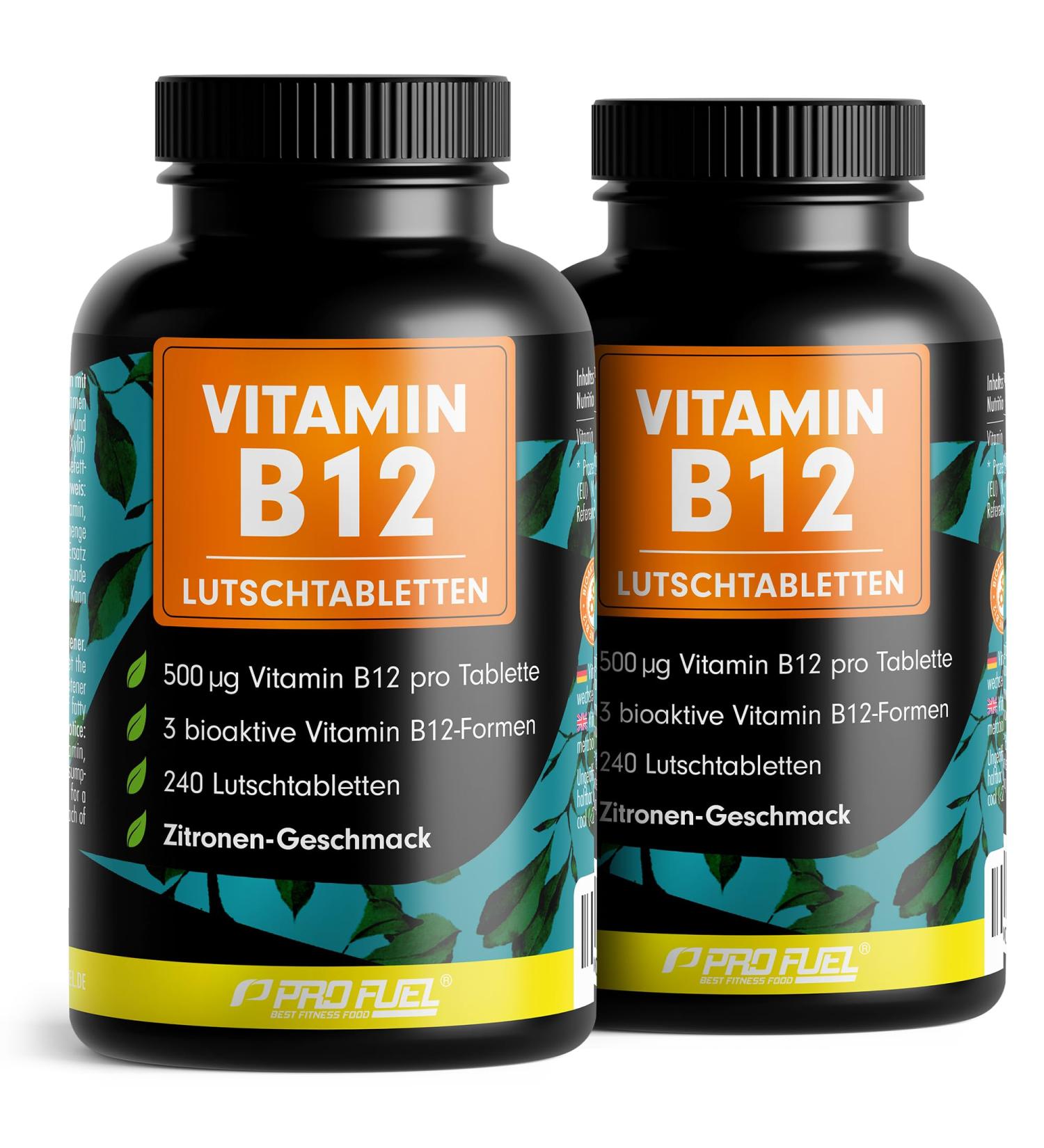 Vitamin B12 Sucking Tablets 480x | 500 g Methylcobalamin | Vegan Sugar-Free Delicious Lemon Flavor | High Dose B12 Supplement - Buy Online on GoSupps.com