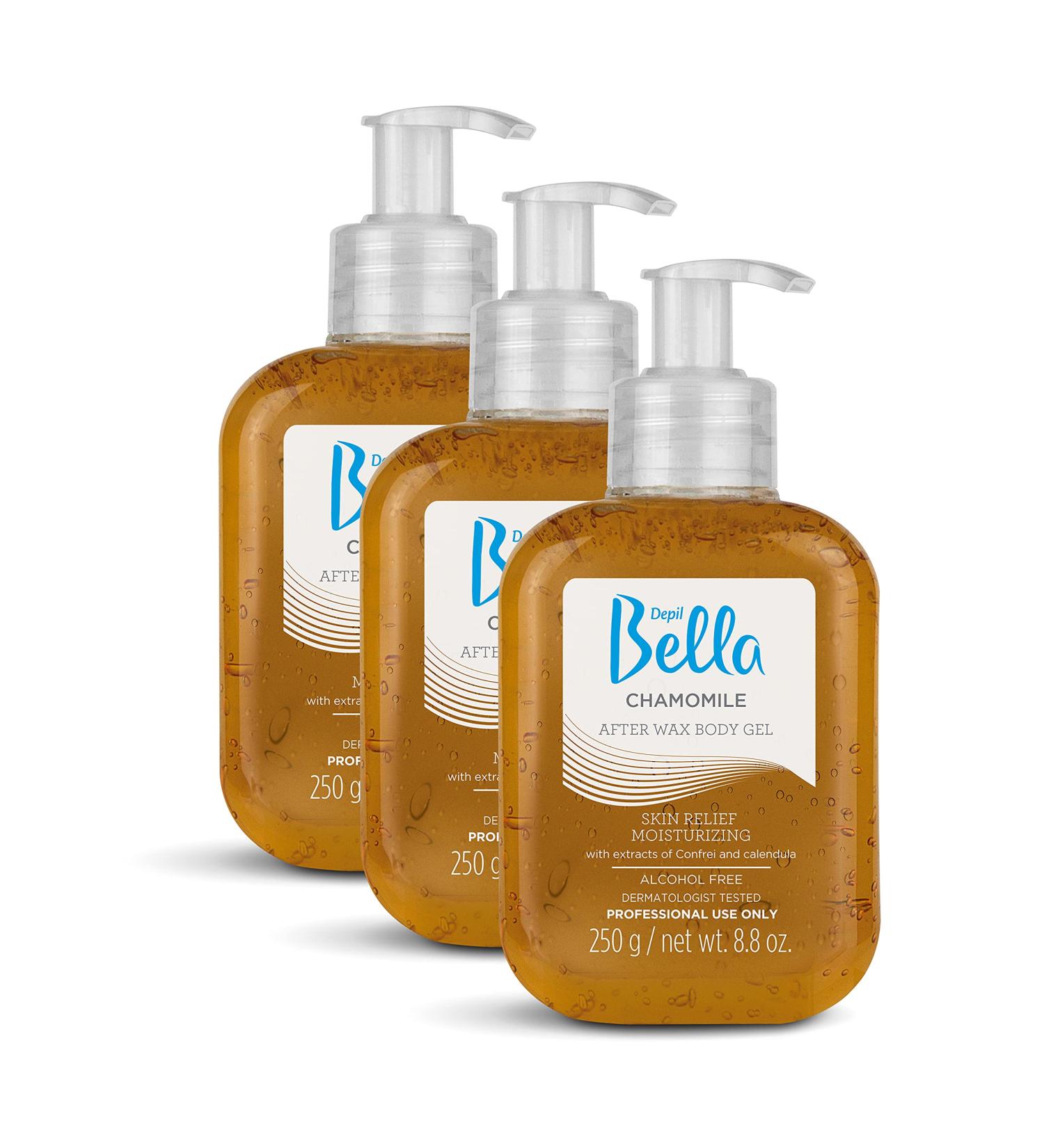 DEPIL BELLA Chamomile Body Gel - Soothing Post-Waxing & After Sun Care (3 Pack, 250g) - Buy Online on GoSupps.com