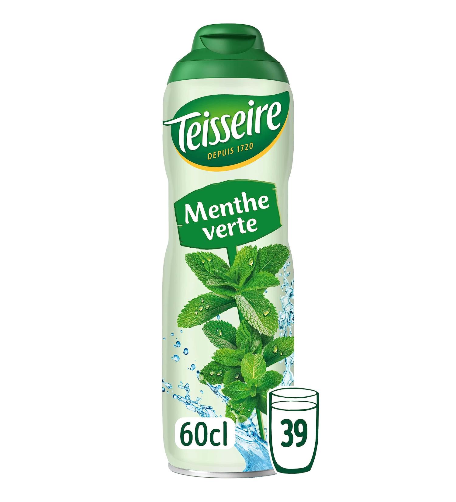 Teisseire Spearmint Syrup for Refreshing Drinks Cocktails Recyclable Bottle 60cl - Buy Online on GoSupps.com