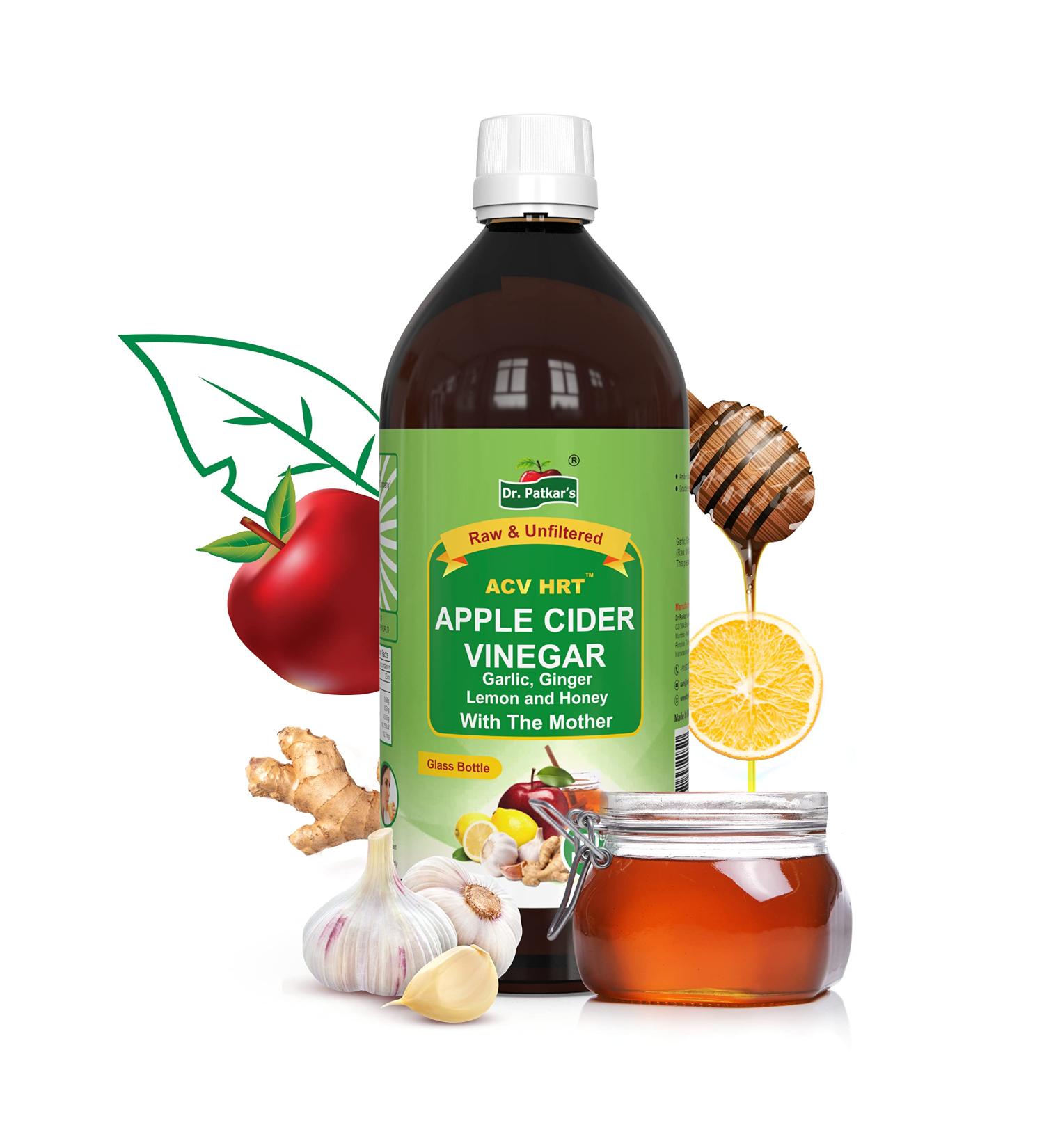 Dr. Patkar's Apple Cider Vinegar with Garlic, Ginger, Lemon, and Honey 500ml - Buy Online on GoSupps.com