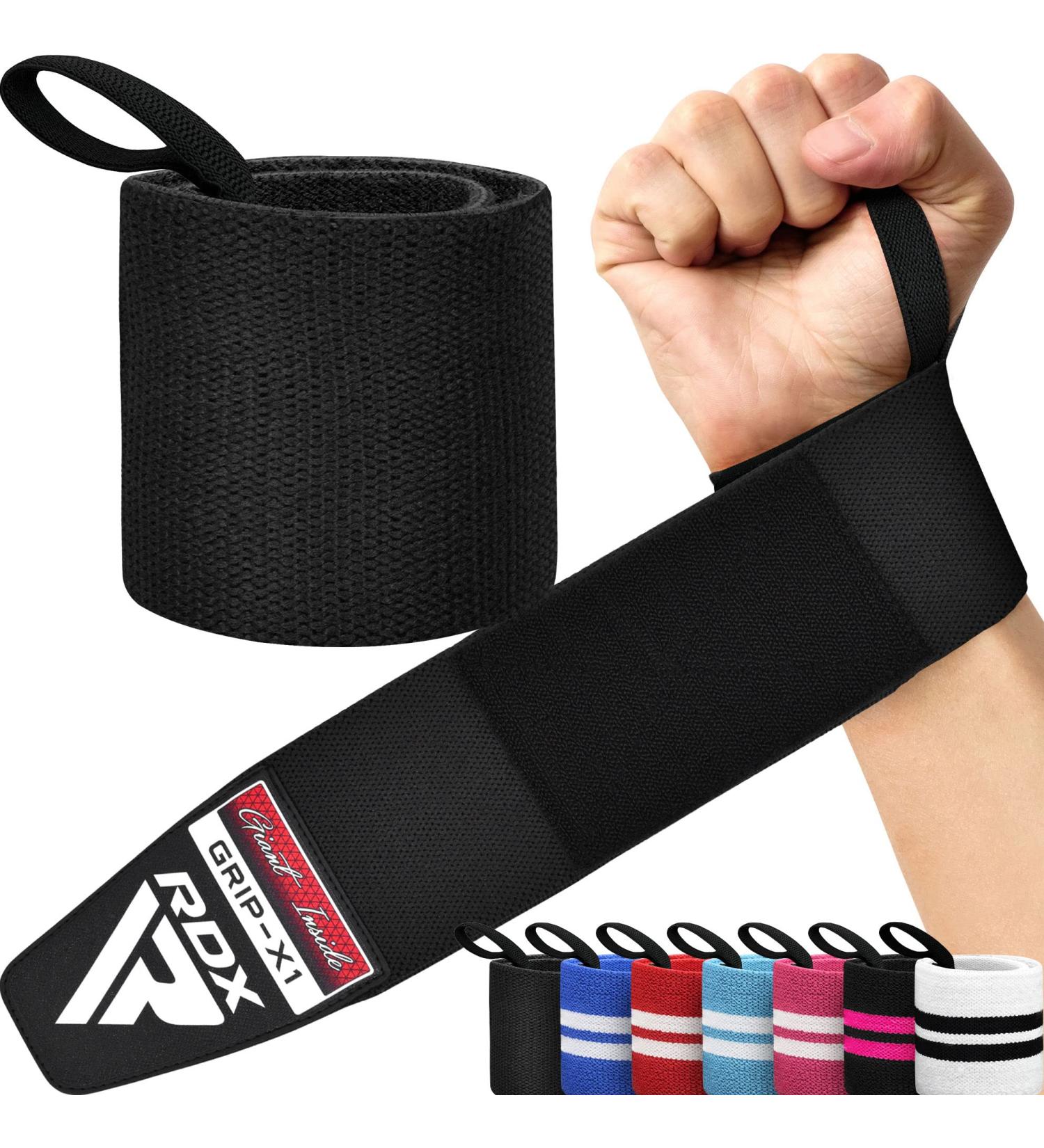 RDX Wrist Bandages for Fitness & Strength Training - IPL UPA Approved 45cm Wrist Wraps for Weightlifting - Full Black - Buy Online on GoSupps.com