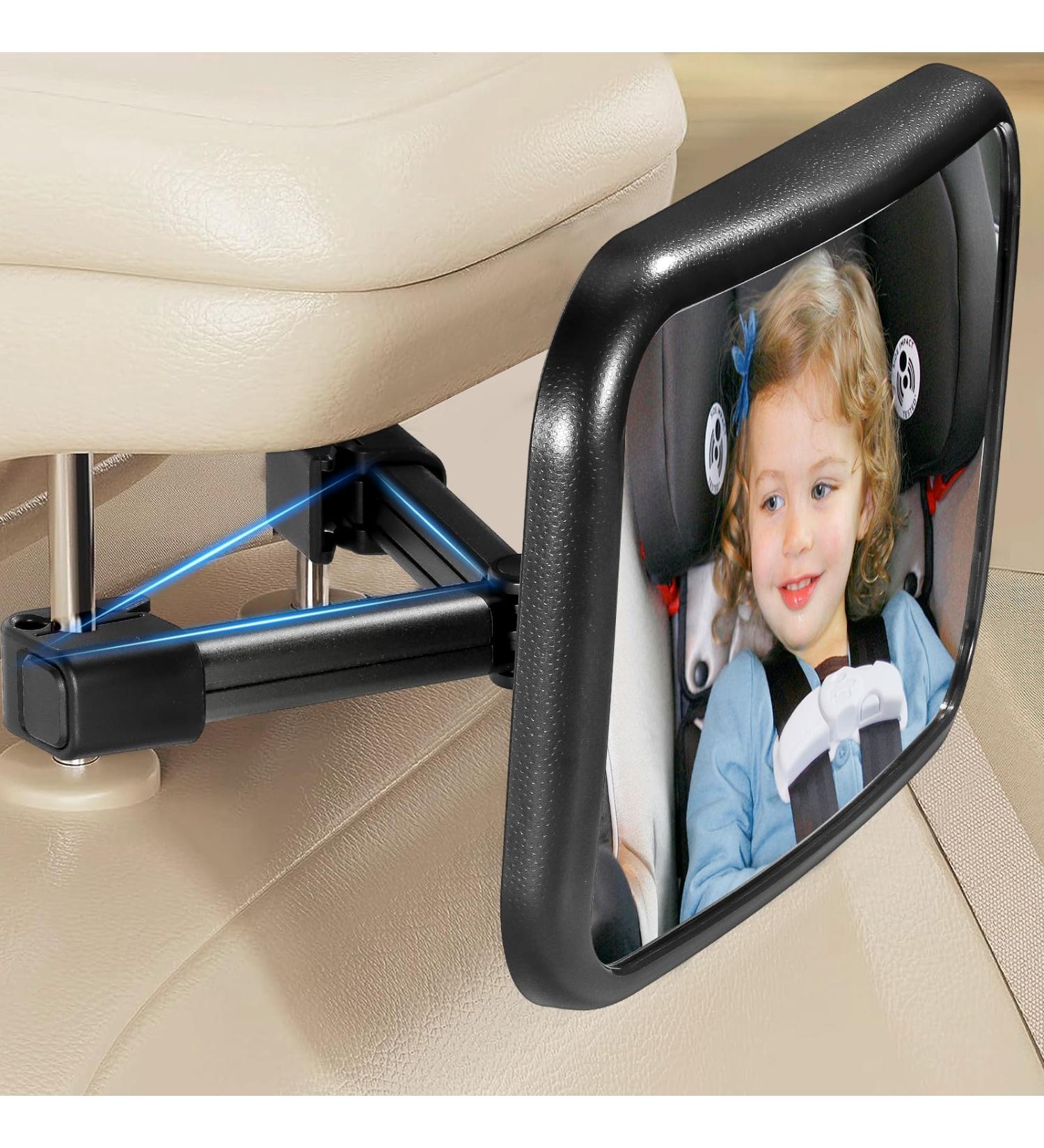 Vinabo Baby Car Mirror - 360 Rotatable Safety Mirror with Hook Clip | Essential Stroller Accessory for Young Parents - Buy Online on GoSupps.com