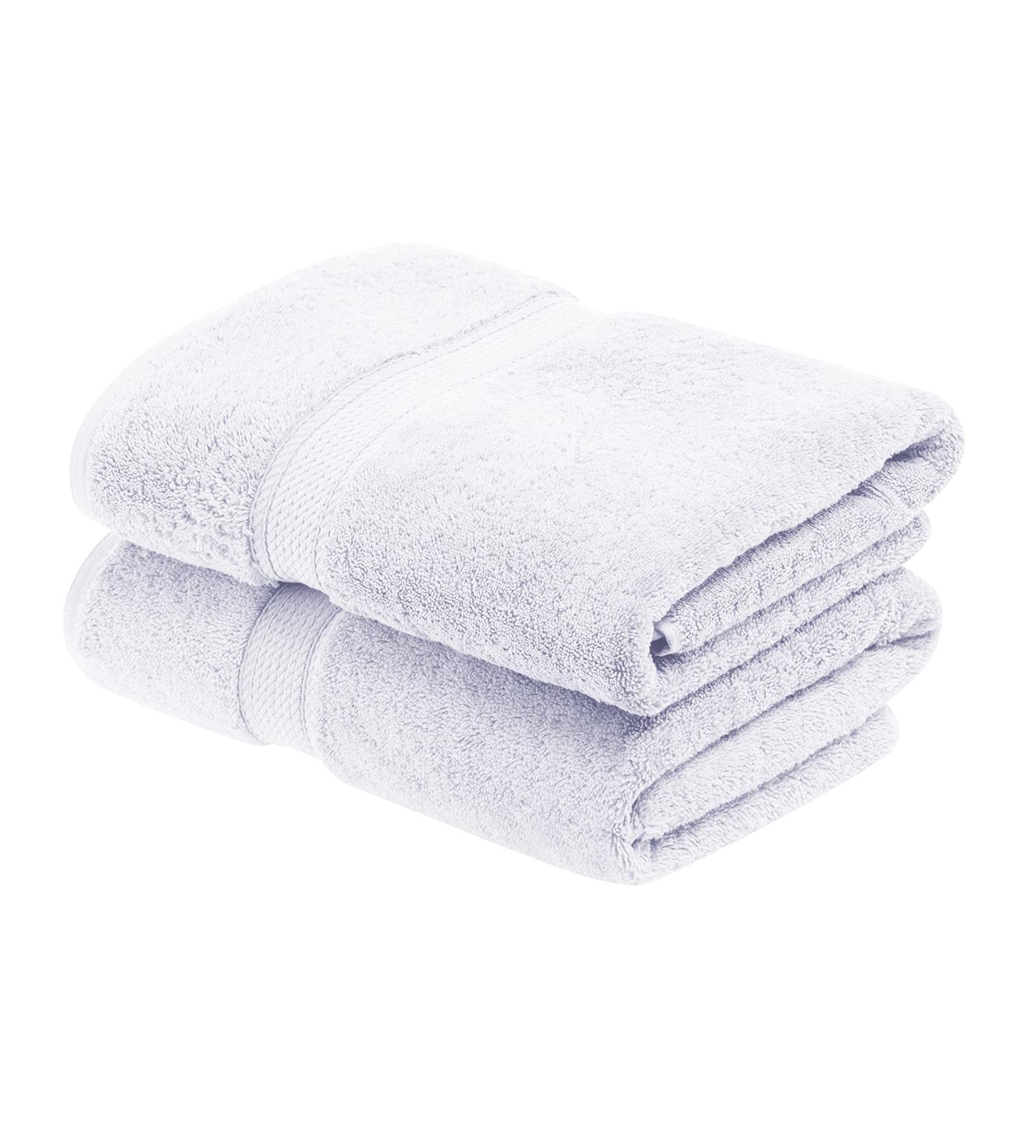 Superior Solid Egyptian Cotton Bath Towel Set - 30 x 55 - White - 2-Piece Set - Buy Online on GoSupps.com