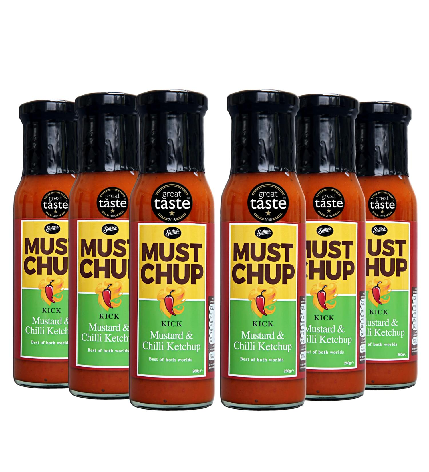 Must Chup Ketchup 6x bottle Pack Tomato Mustard Chilli Sauce Kick 6x Bottles each 260g - Buy Online on GoSupps.com