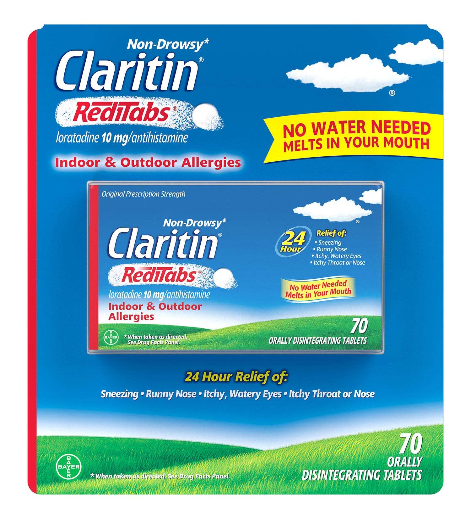 Buy Claritin RediTabs 10 mg - Non-Drowsy Allergy Relief 70 Disintegrating Tablets - Fast Shipping Worldwide - Buy Online on GoSupps.com