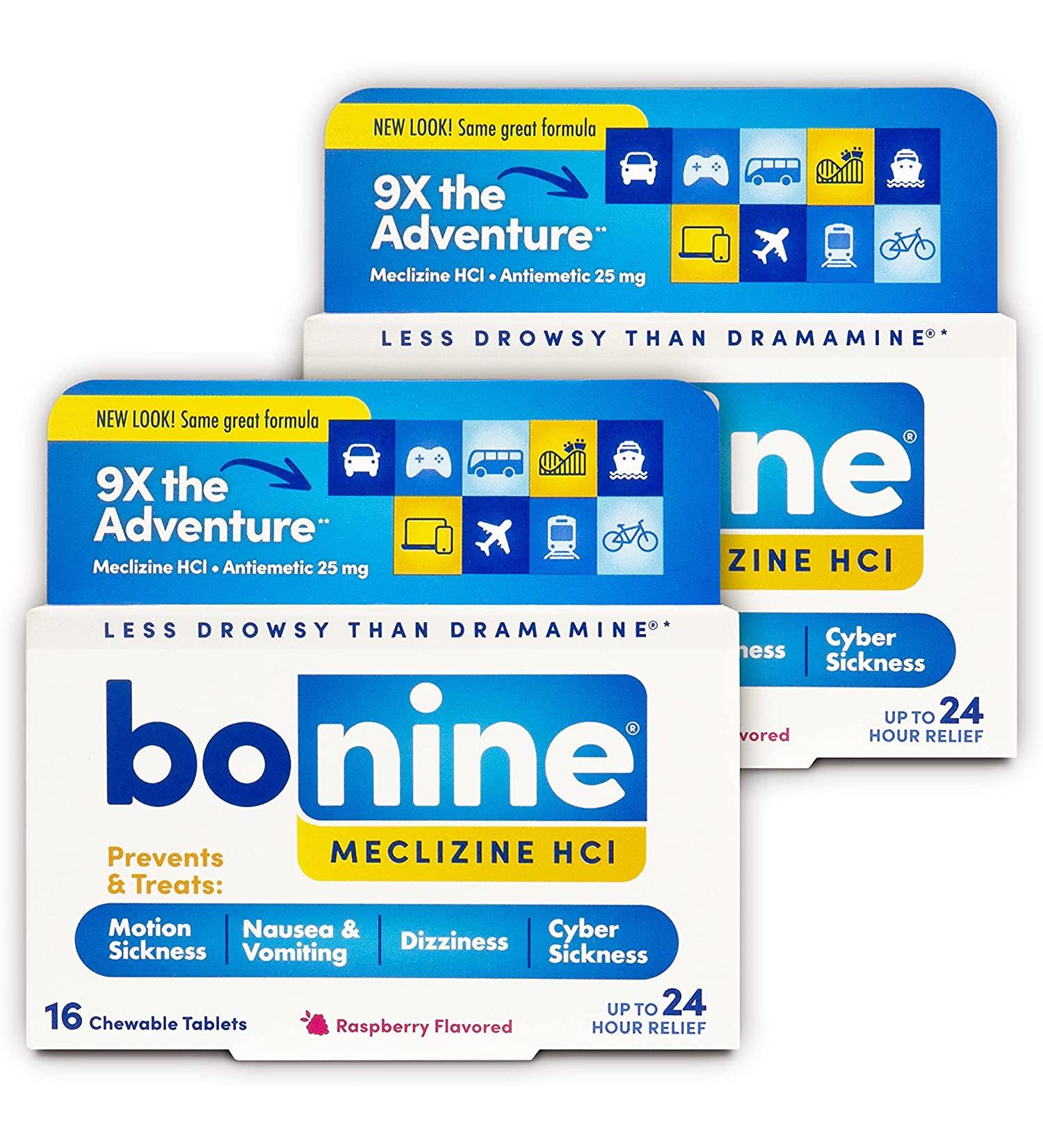 Bonine Motion Sickness Chewable Tablets - 32 Count with Meclizine Hydrochloride - Buy Online on GoSupps.com
