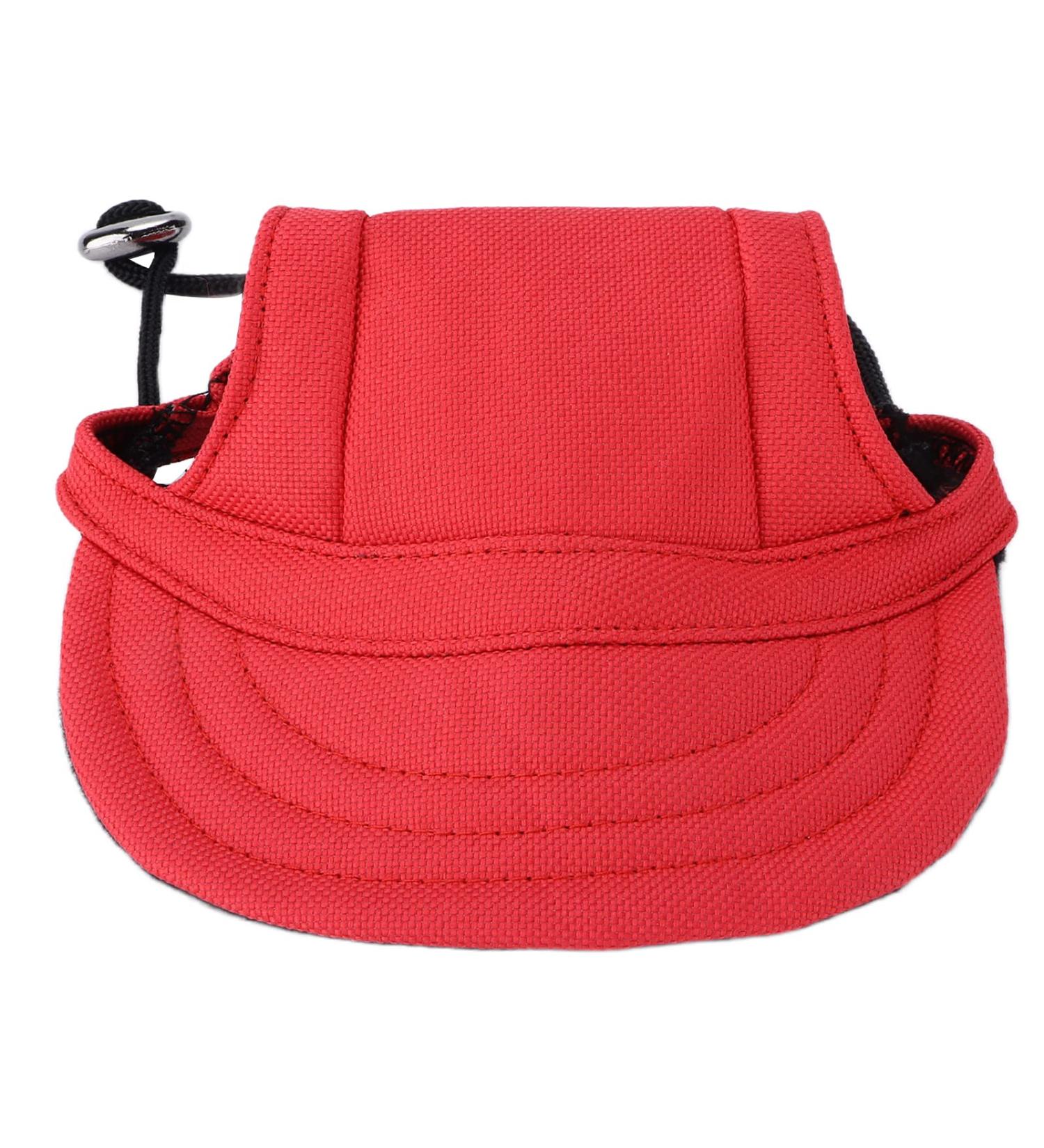 Psop Dog Baseball Cap - Stylish Sun Hat for Dogs with Ear Holes | Red M | Perfect for Pets - Buy Online on GoSupps.com