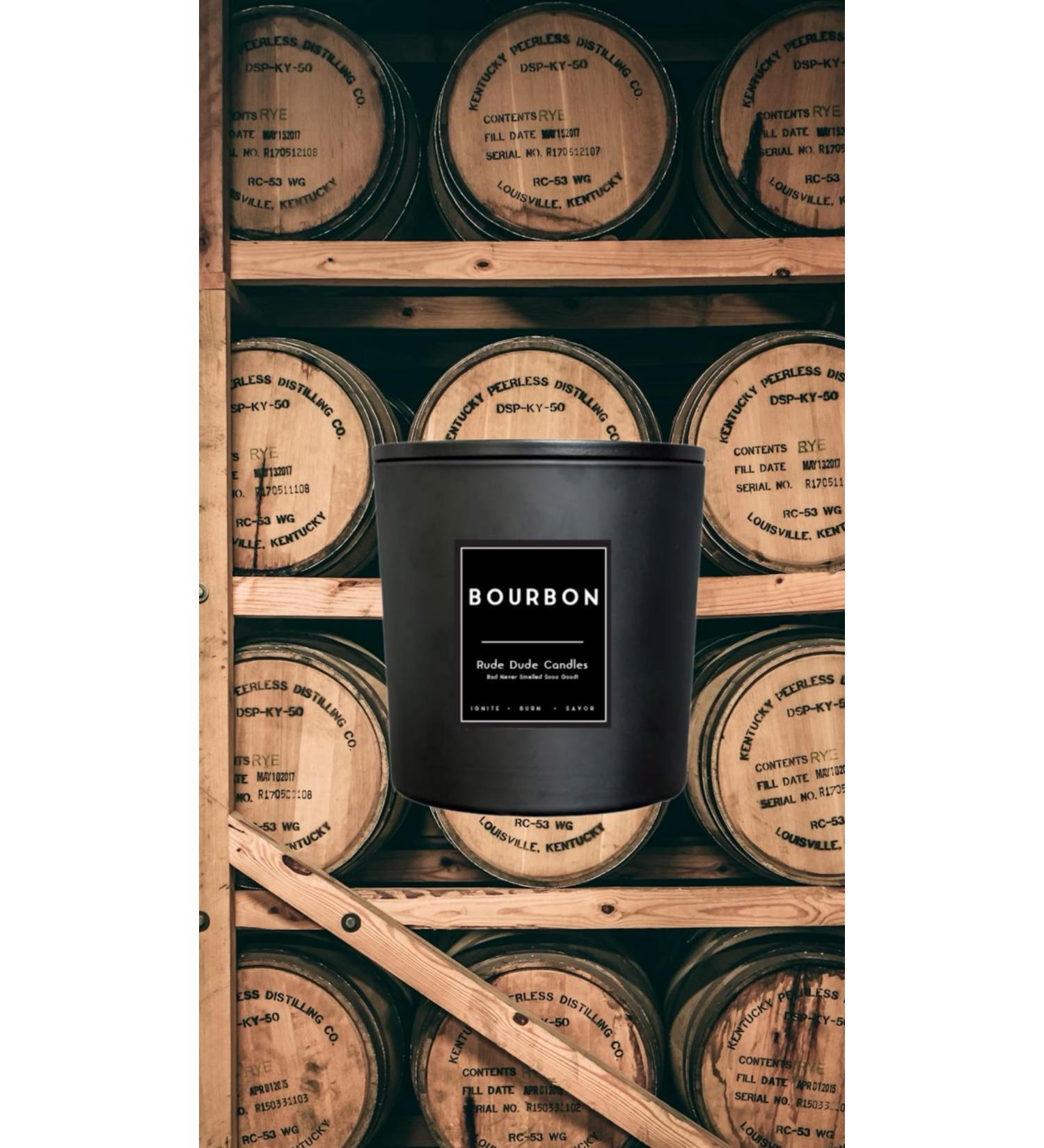 Bourbon Scented Candle 55 oz - Rude Dude Fragrances | International Shipping Available - Buy Online on GoSupps.com
