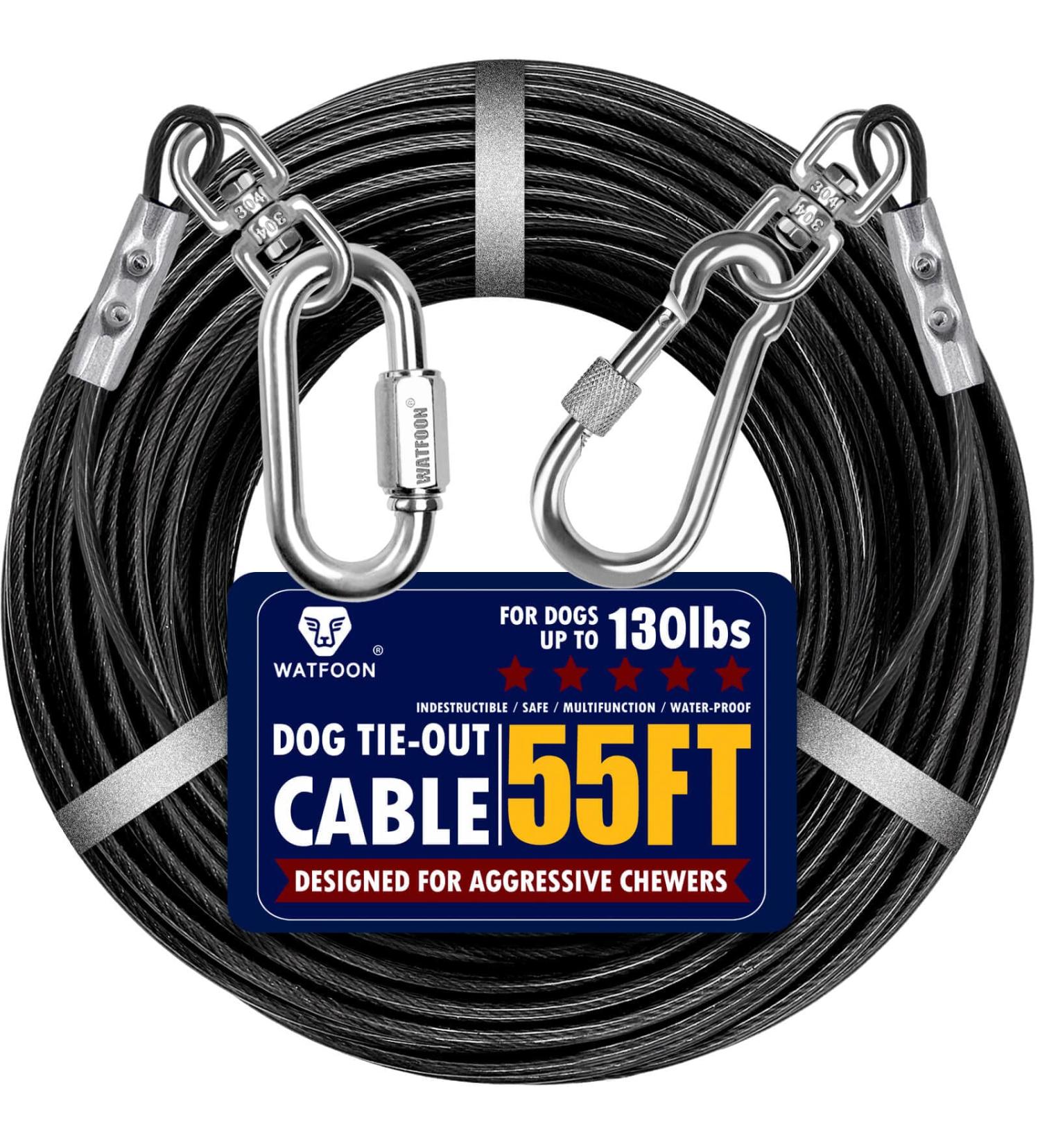 16.8m Long Dog Cable | Robust Pet Runner & Training Leash | Kauffest - International Shipping Available - Buy Online on GoSupps.com