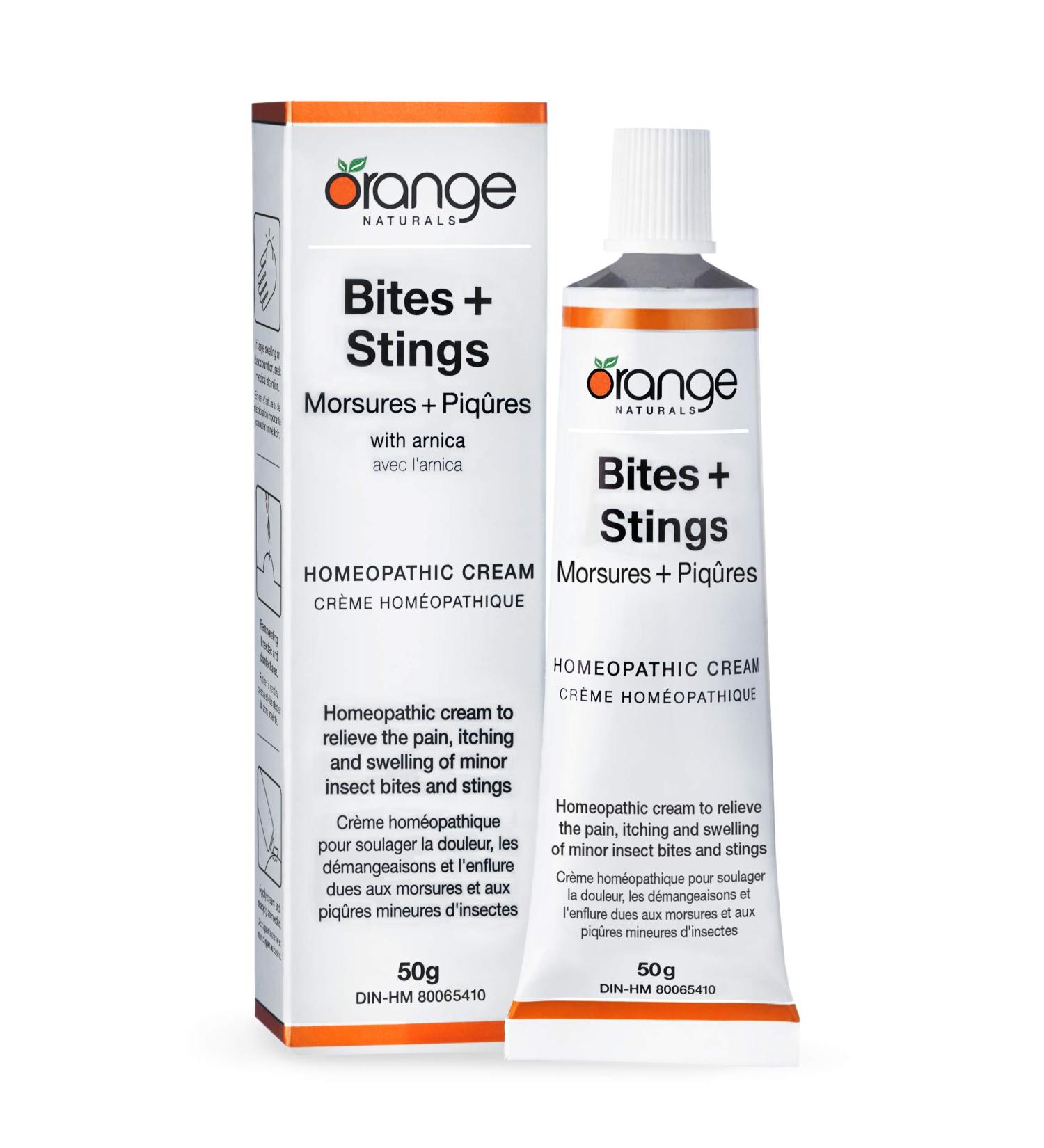 Orange Naturals Homeopathic Cream for Bites and Stings - 50g - Buy Online on GoSupps.com