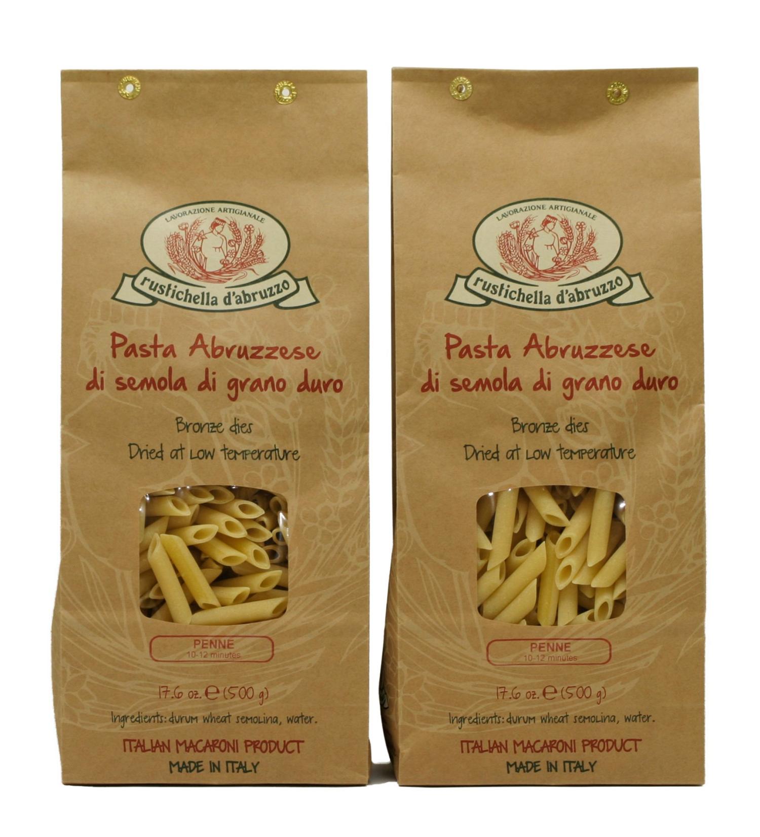 Rustichella d'Abruzzo Penne Pasta (2-pack) 1.1 Pound (Pack of 2)
